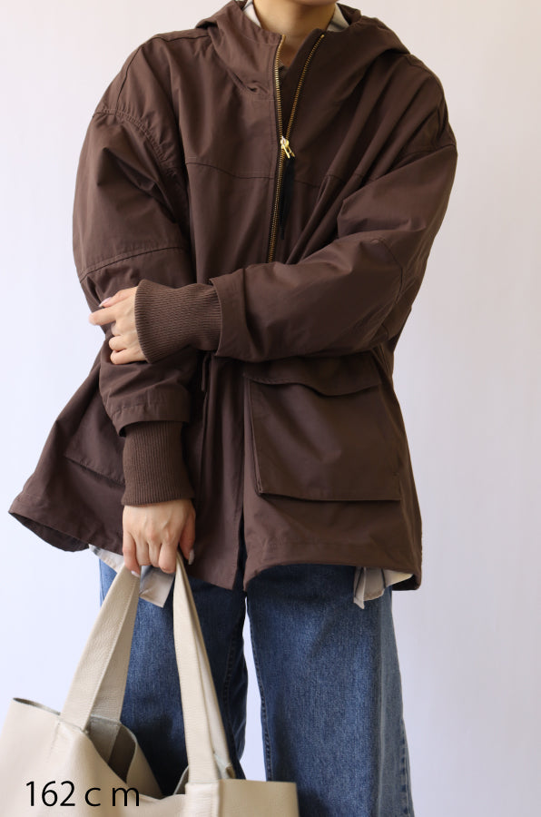 【ACUTA】ナイロンコットンショートブルゾン