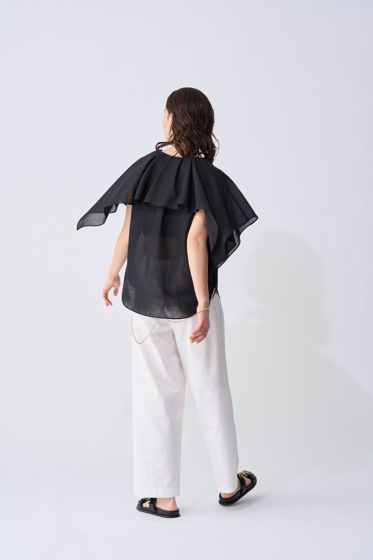 【ACUTA】チェーンサスペンダーワイドパンツ