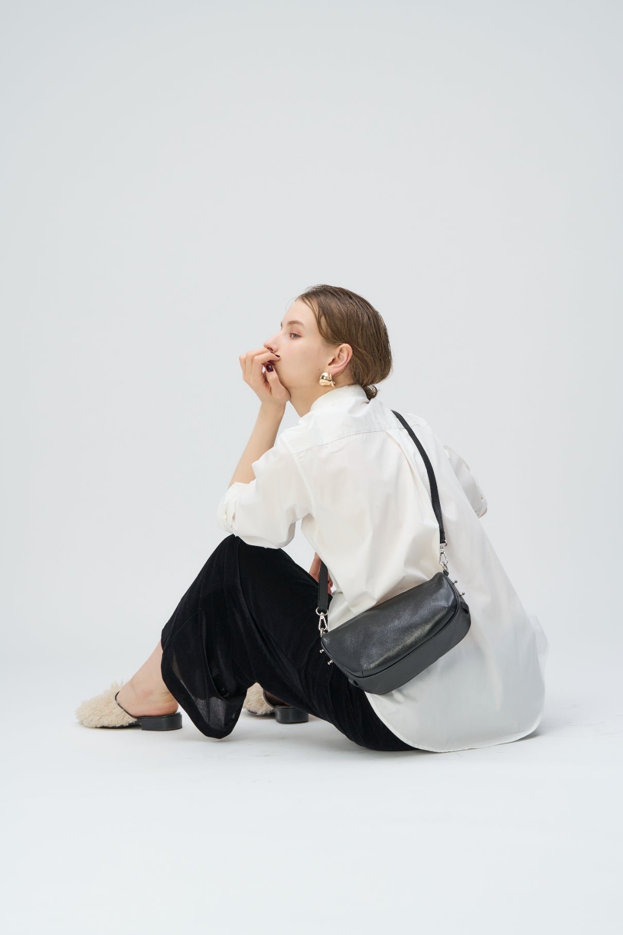 【MILLELA FIRENZE】 メタリック2WAYハンドバッグ