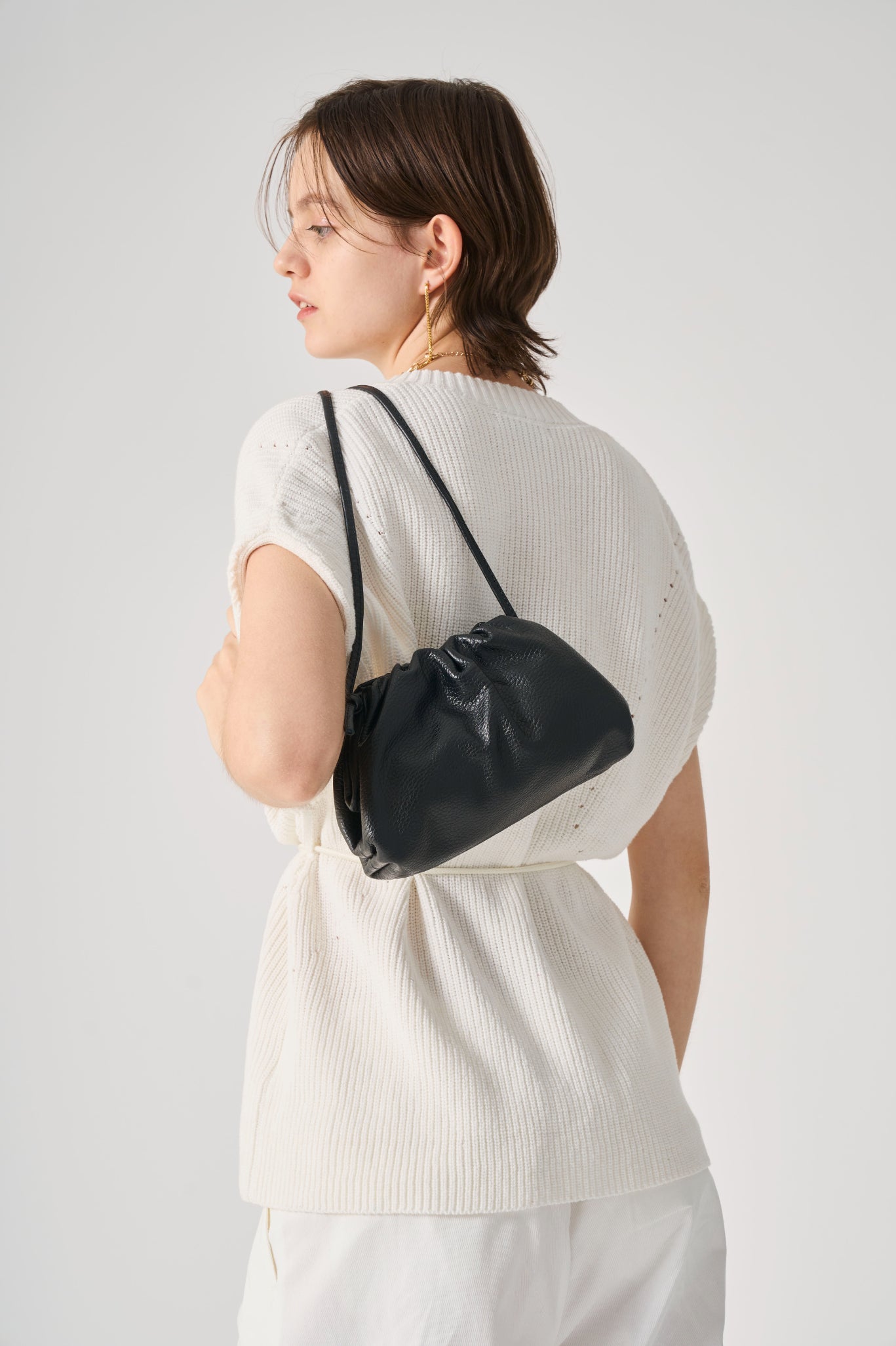 【MILLELA FIRENZE】がま口レザーバッグ