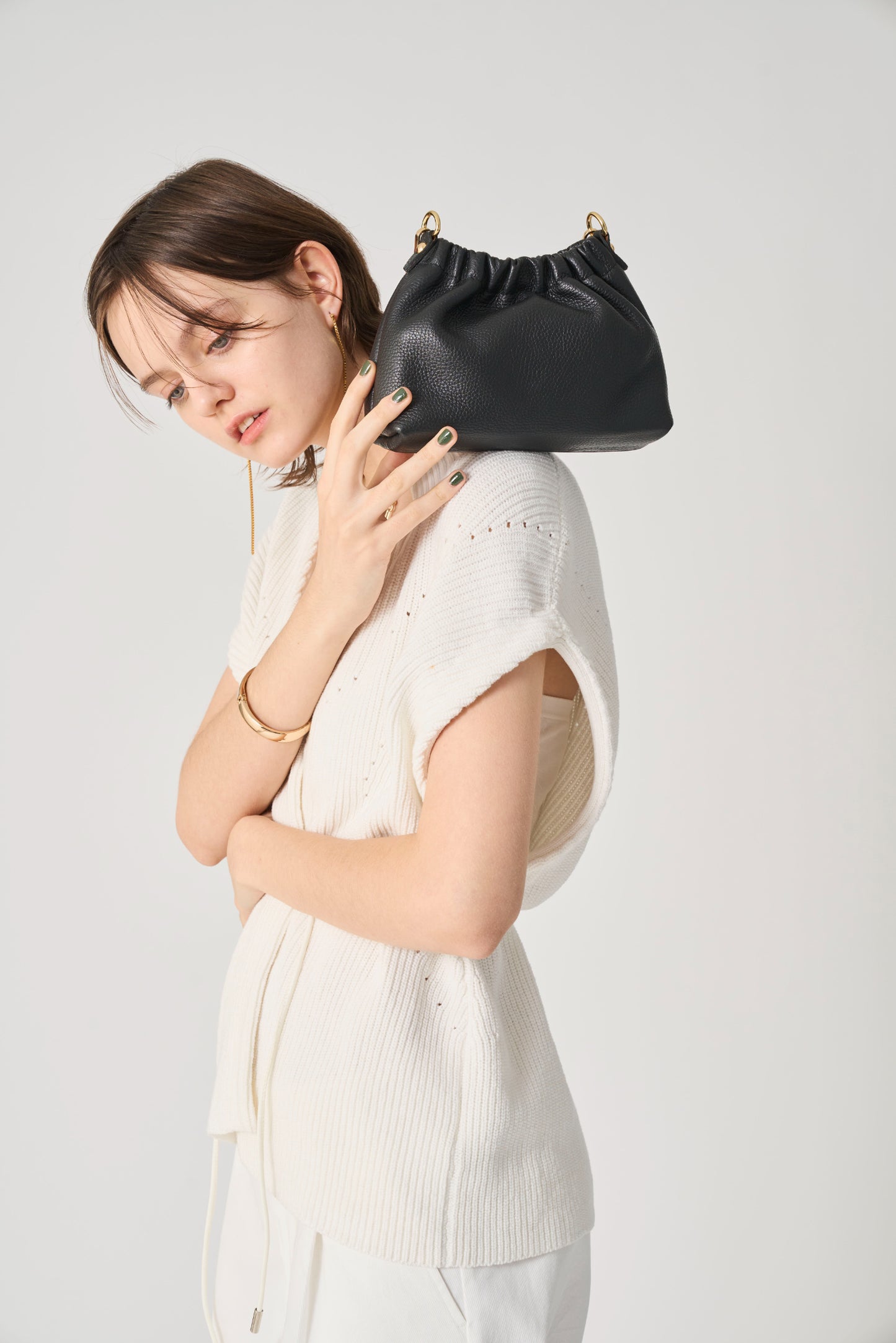 【MILLELA FIRENZE】 巾着チェーンバッグ