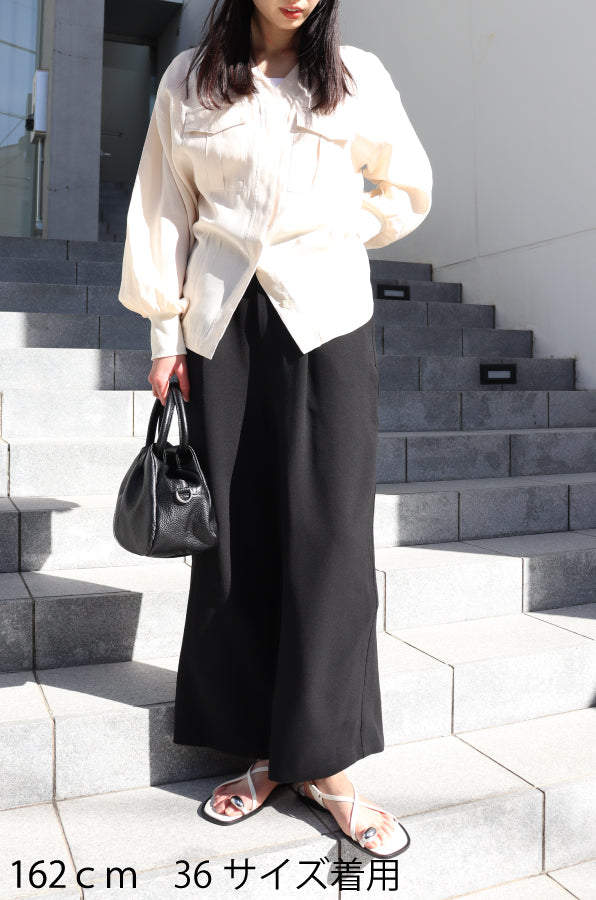 【ACUTA】2WAYジョーゼットワンタックパンツ