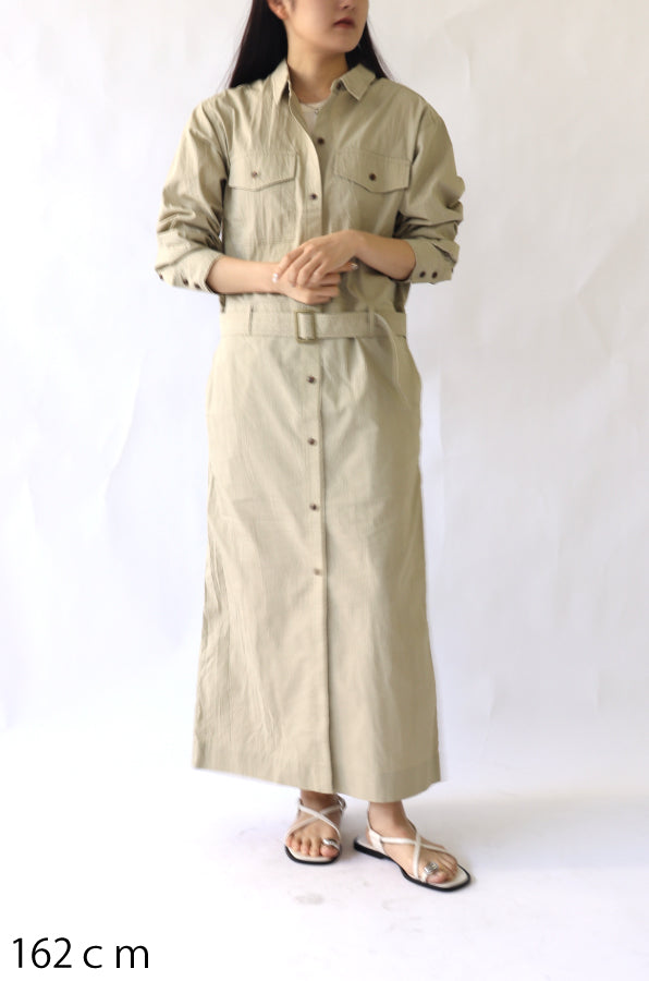 【ACUTA】【PRE ORDER】ワイヤーカラーシャツワンピース