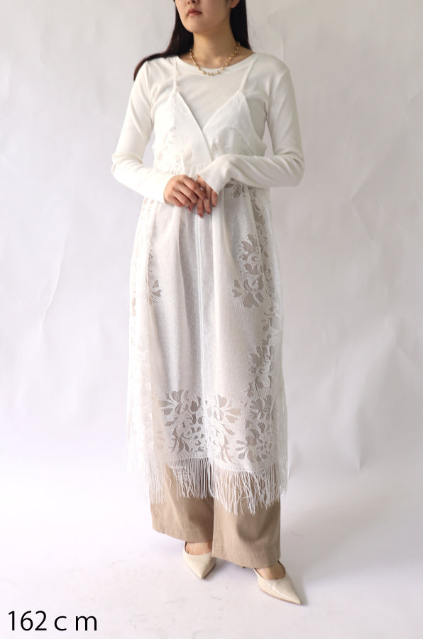 【ACUTA】【PRE ORDER】 フリンジレースキャミワンピース