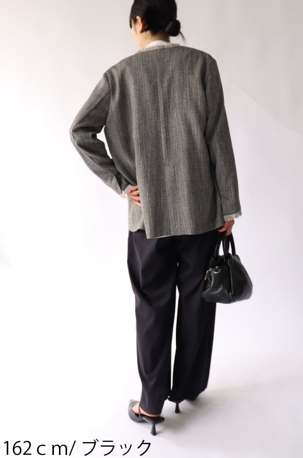 【ACUTA】ヘリンボーンフリンジジャケット