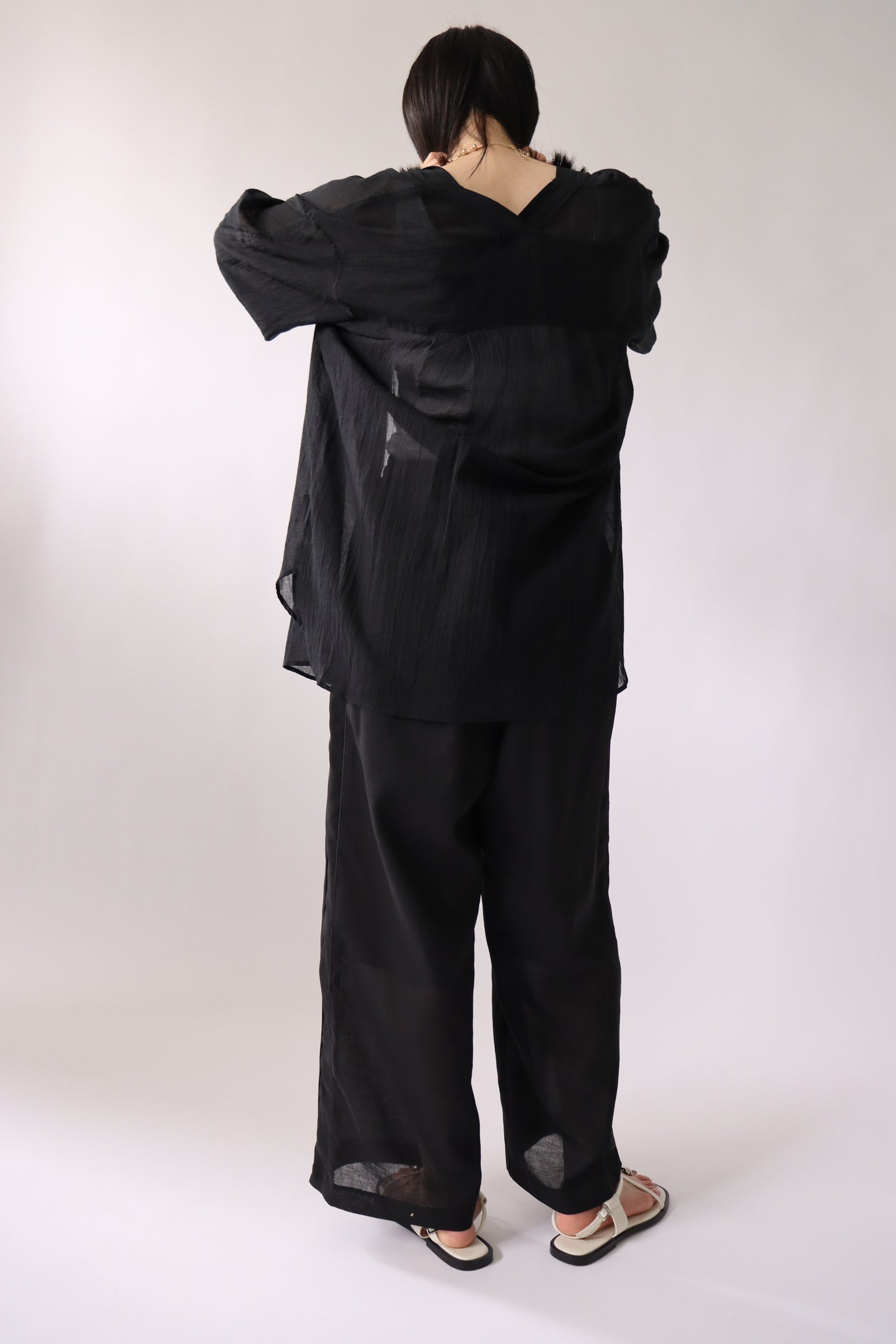 【ACUTA】フェイクリネンイージーパンツ