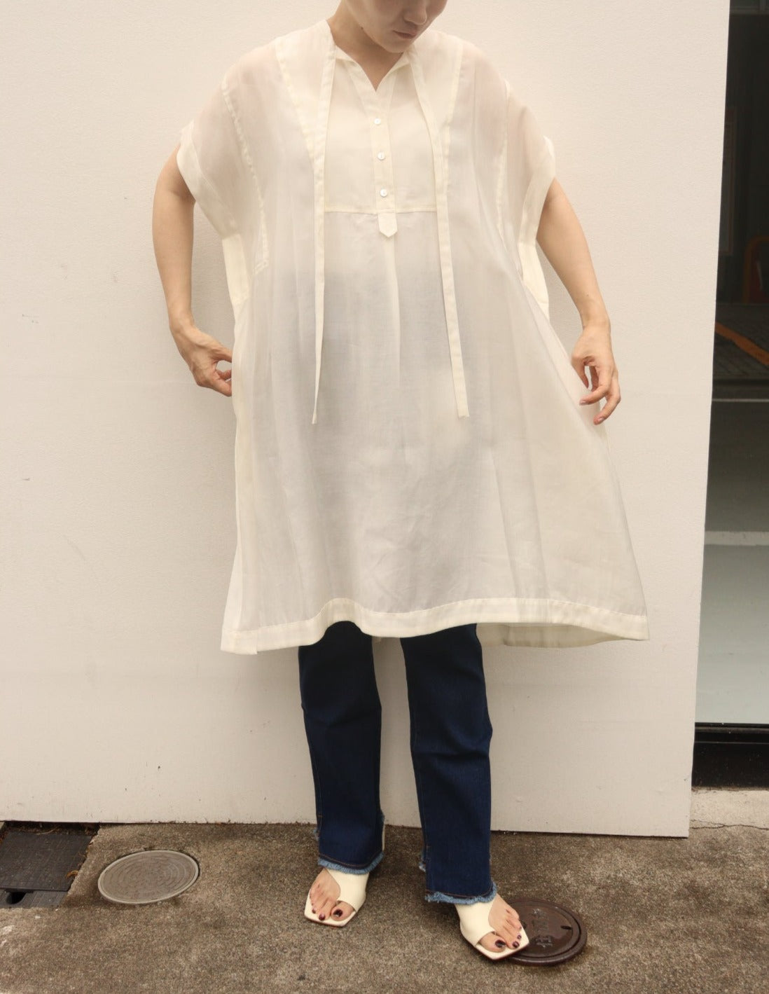 【ACUTA アクータ】タイデザインチュニックブラウス