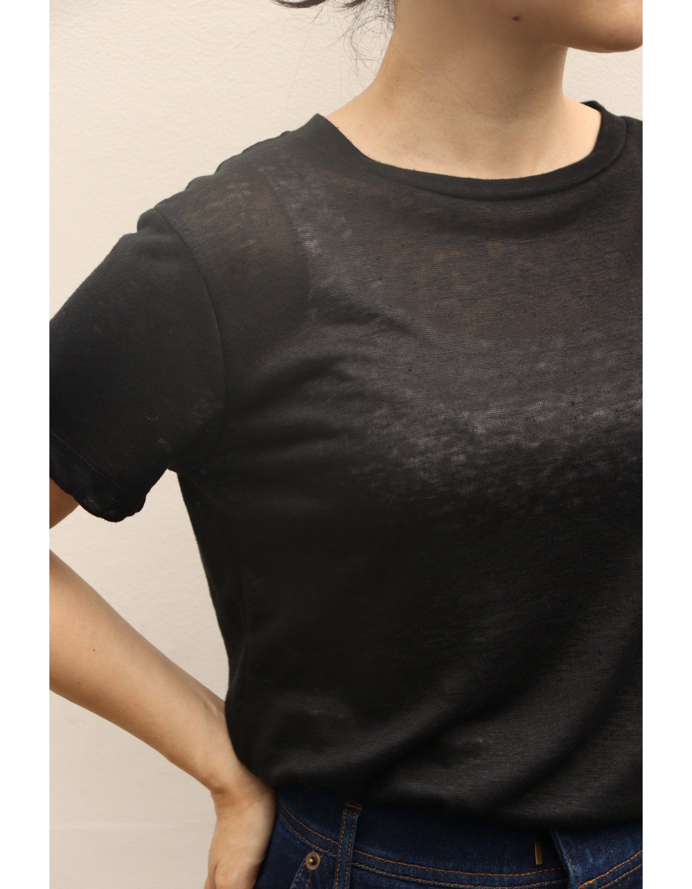 【ACUTA アクータ】リネンクルーネックTシャツ