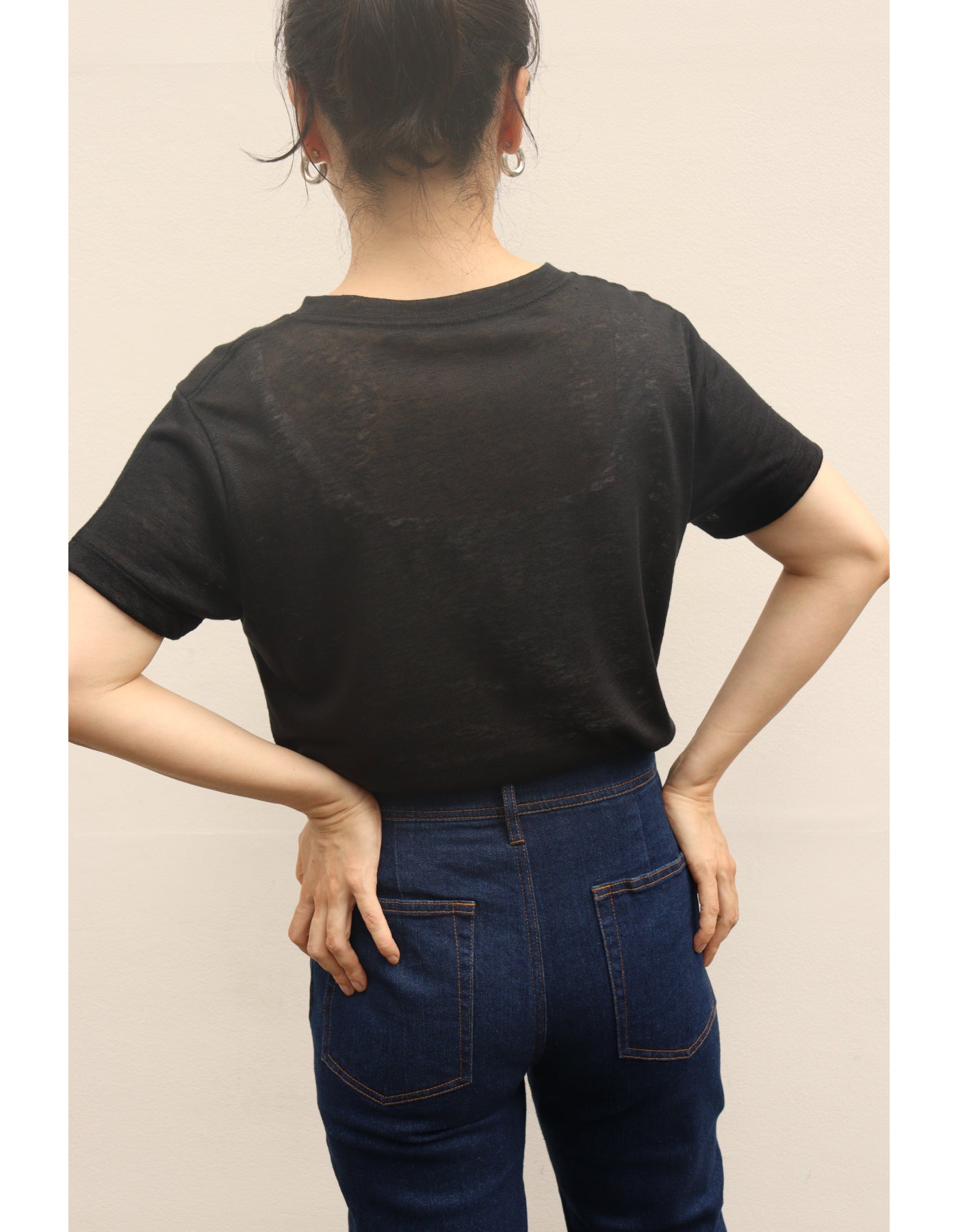 【ACUTA アクータ】リネンクルーネックTシャツ