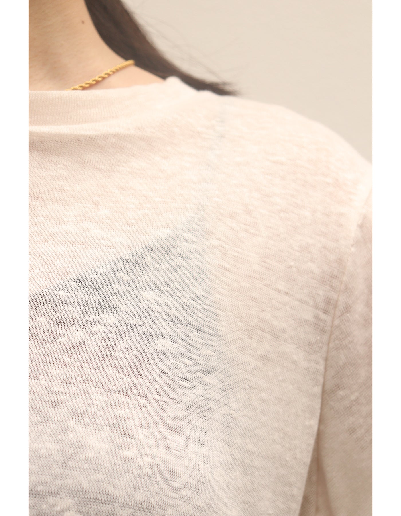 【ACUTA アクータ】リネンクルーネックTシャツ