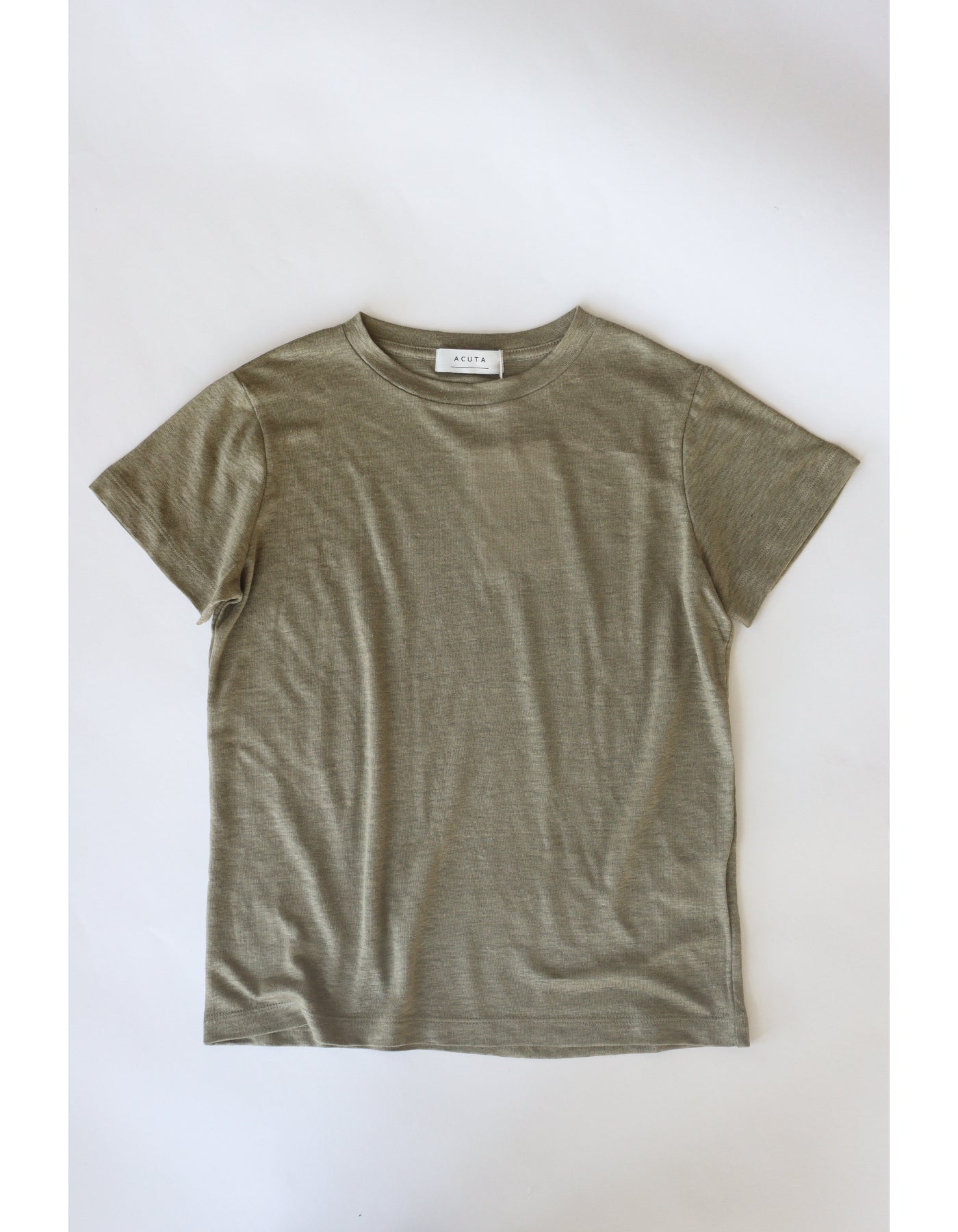 【ACUTA アクータ】リネンクルーネックTシャツ