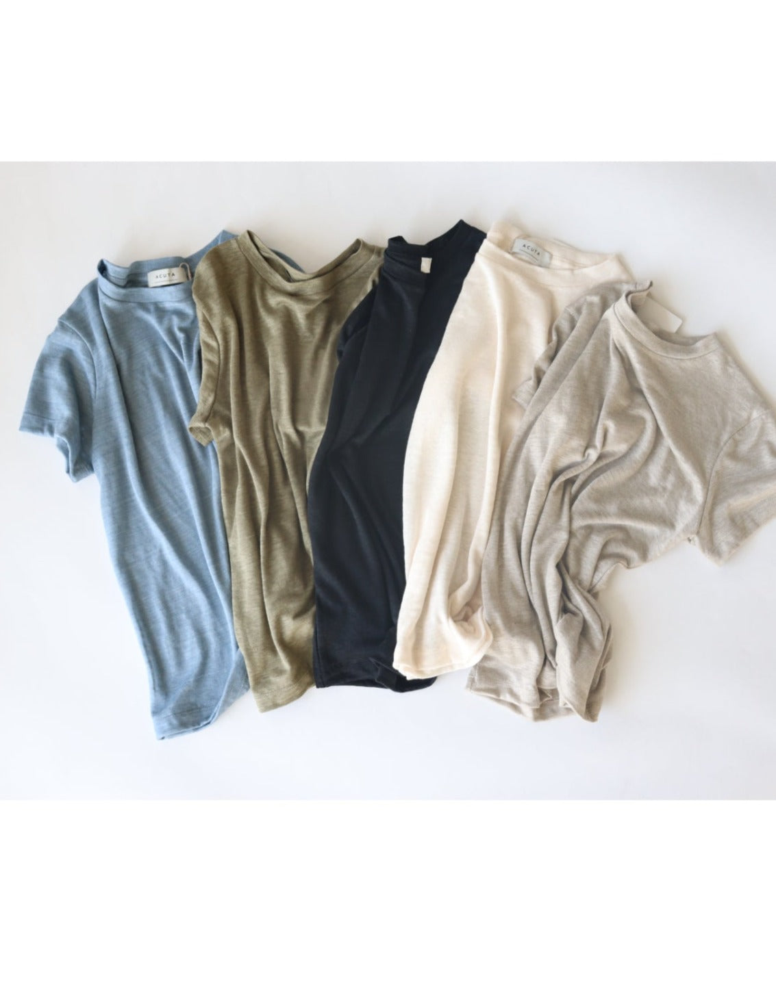【ACUTA アクータ】リネンクルーネックTシャツ