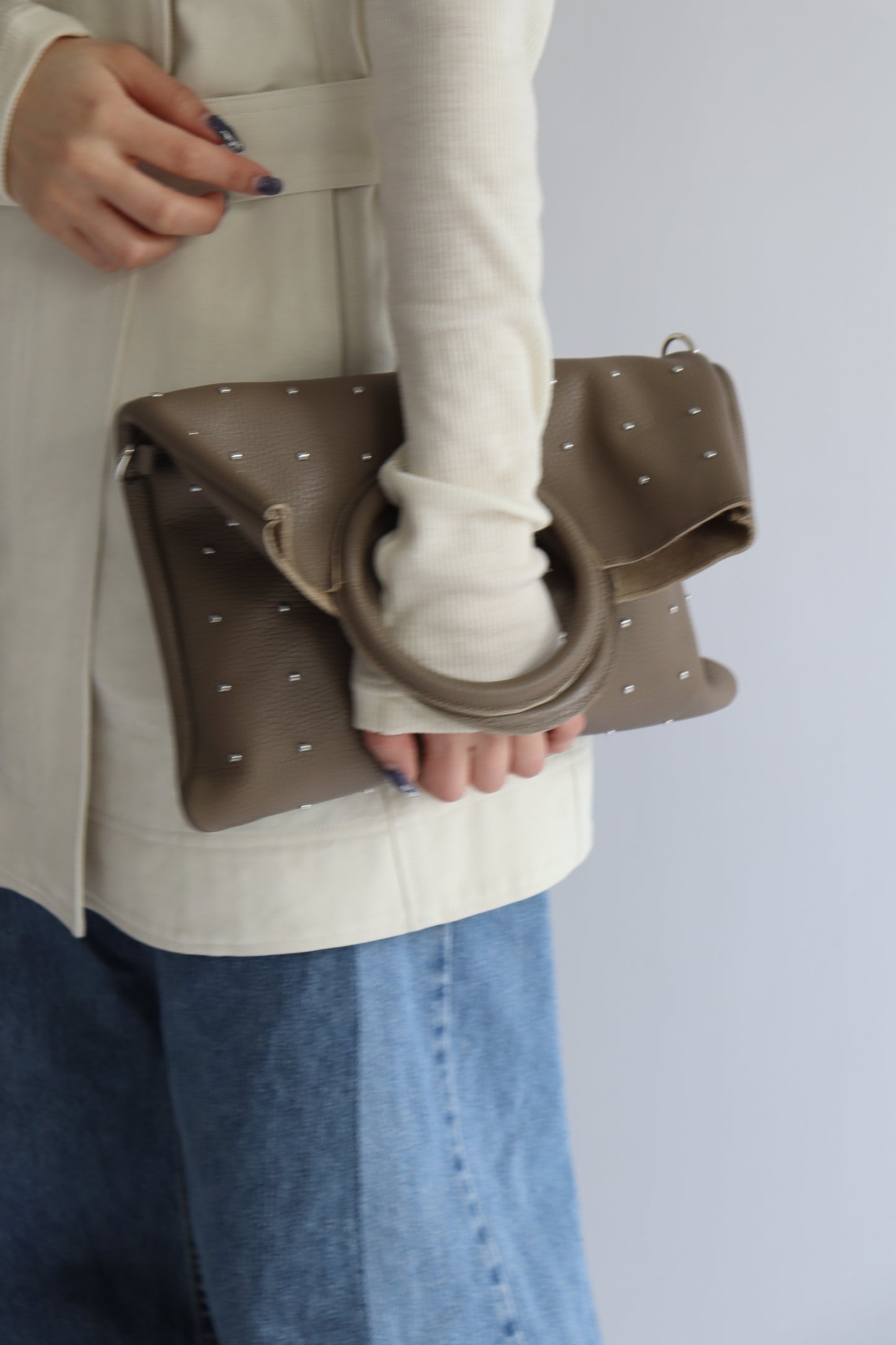 【MILLELA FIRENZE】スタッズ3WAYサークルハンドバッグ