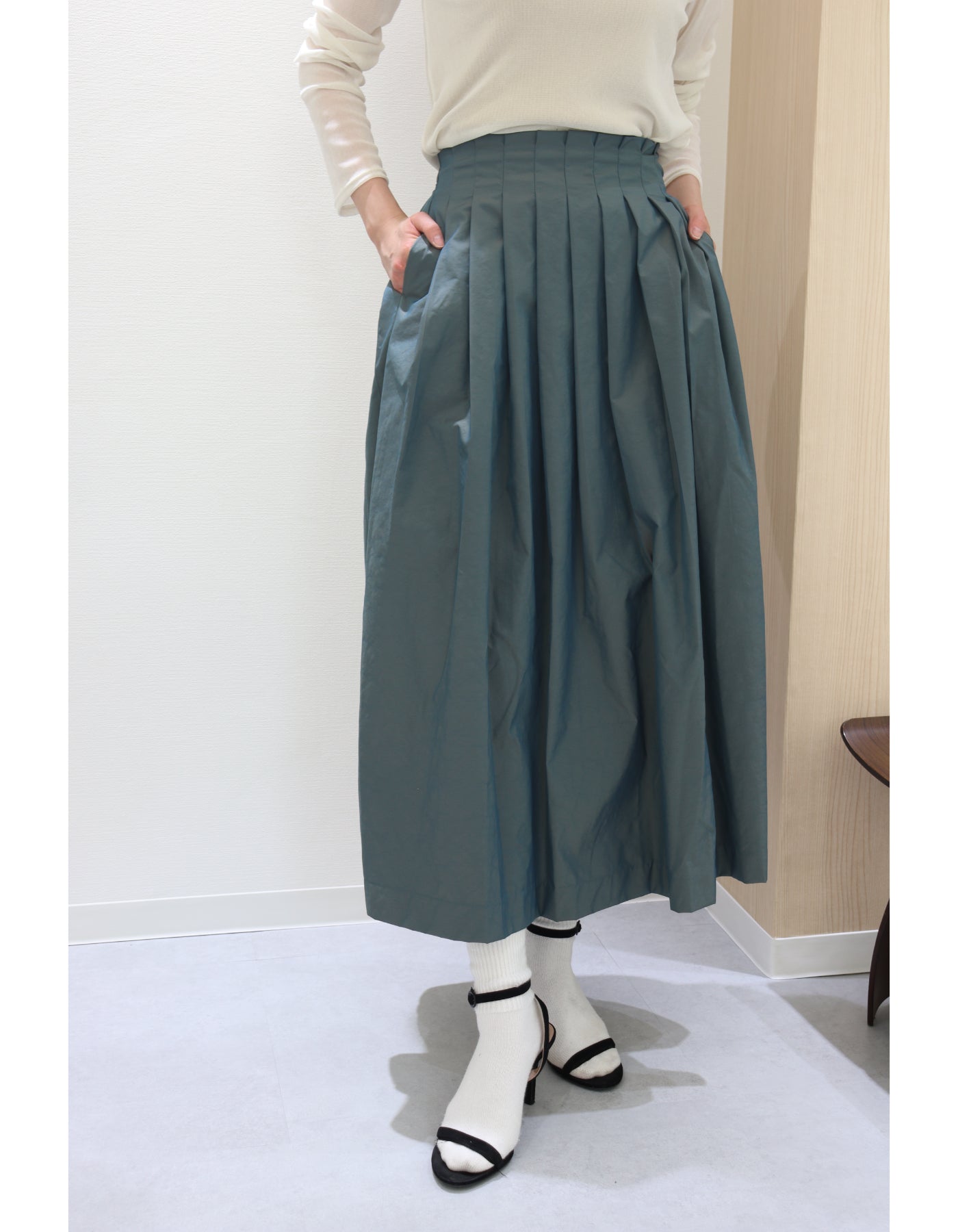 【ACUTA アクータ】シャンブレータフタタックスカート