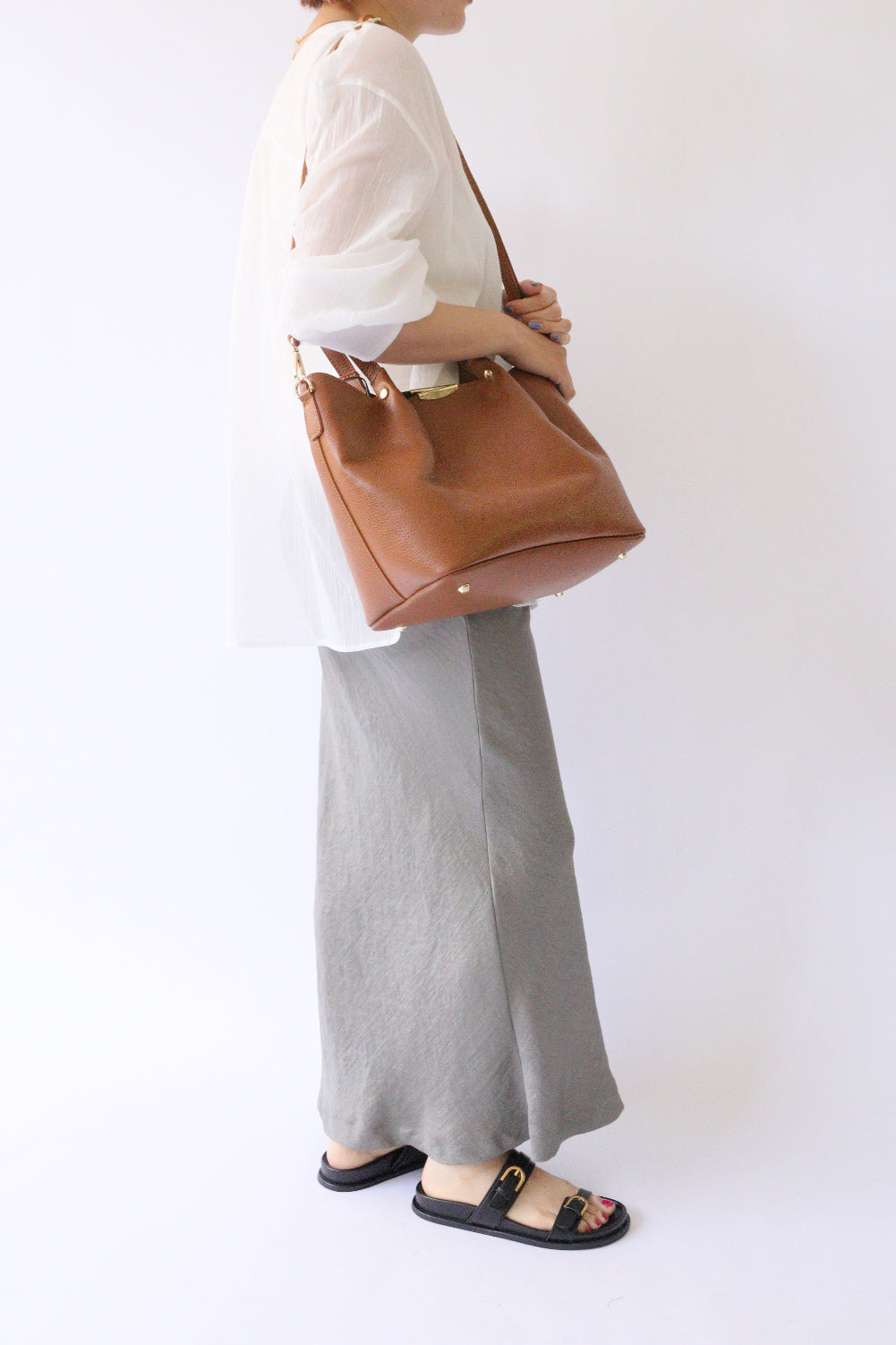 【ACUTA アクータ】袖リブバックベルトコート