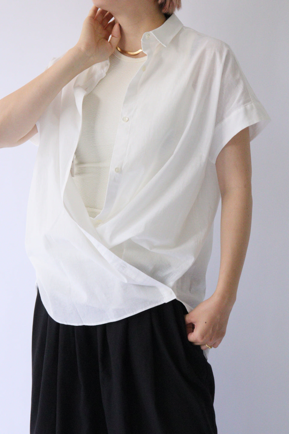【ACUTA アクータ】袖リブバックベルトコート