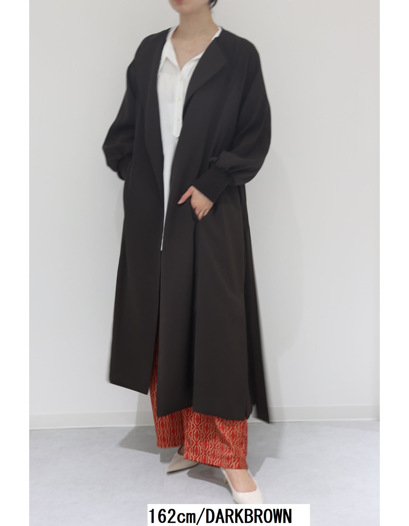 【ACUTA アクータ】エステルツイル袖リブコート