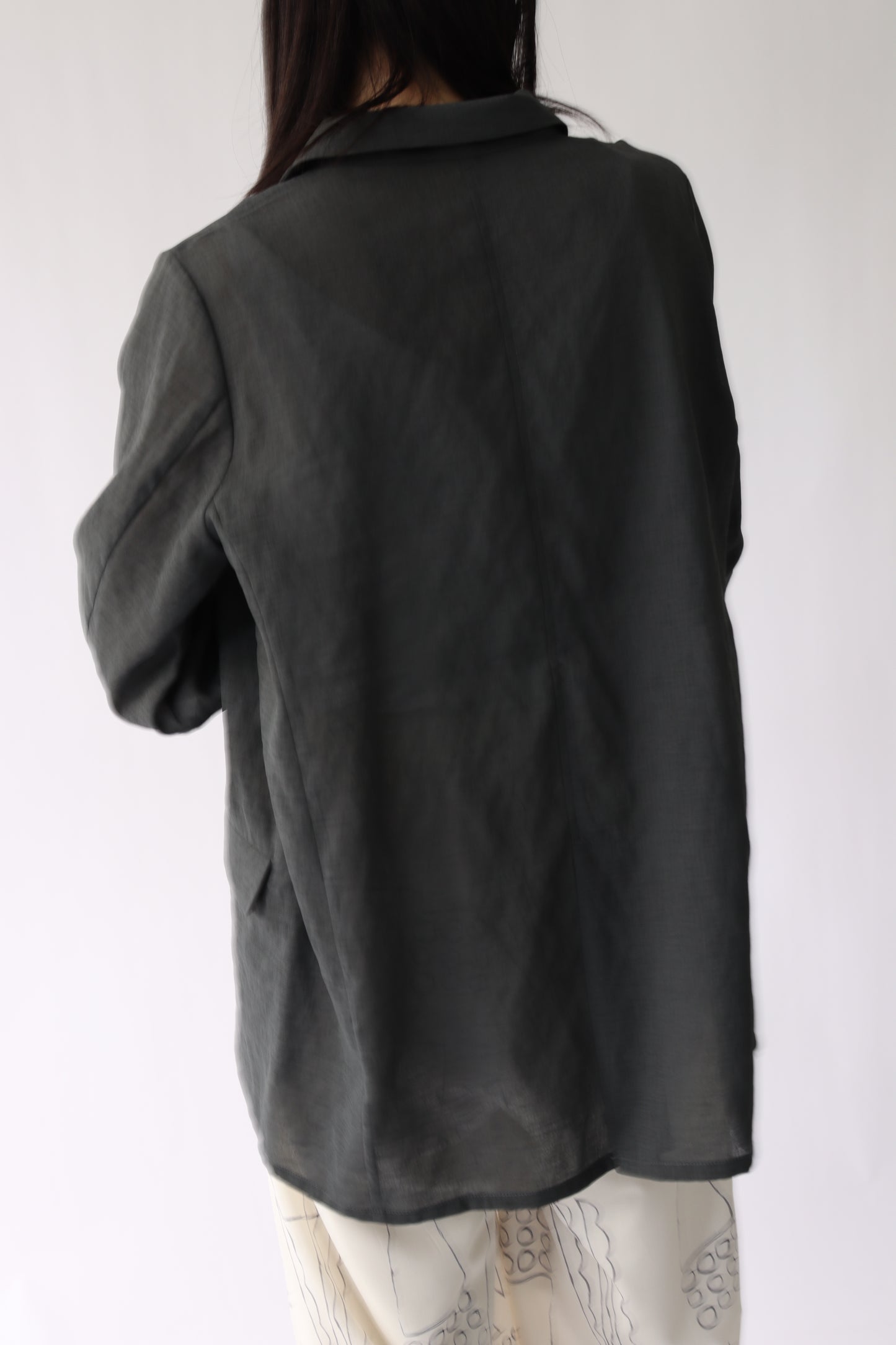 【ACUTA】 フェイクリネンダブルジャケット