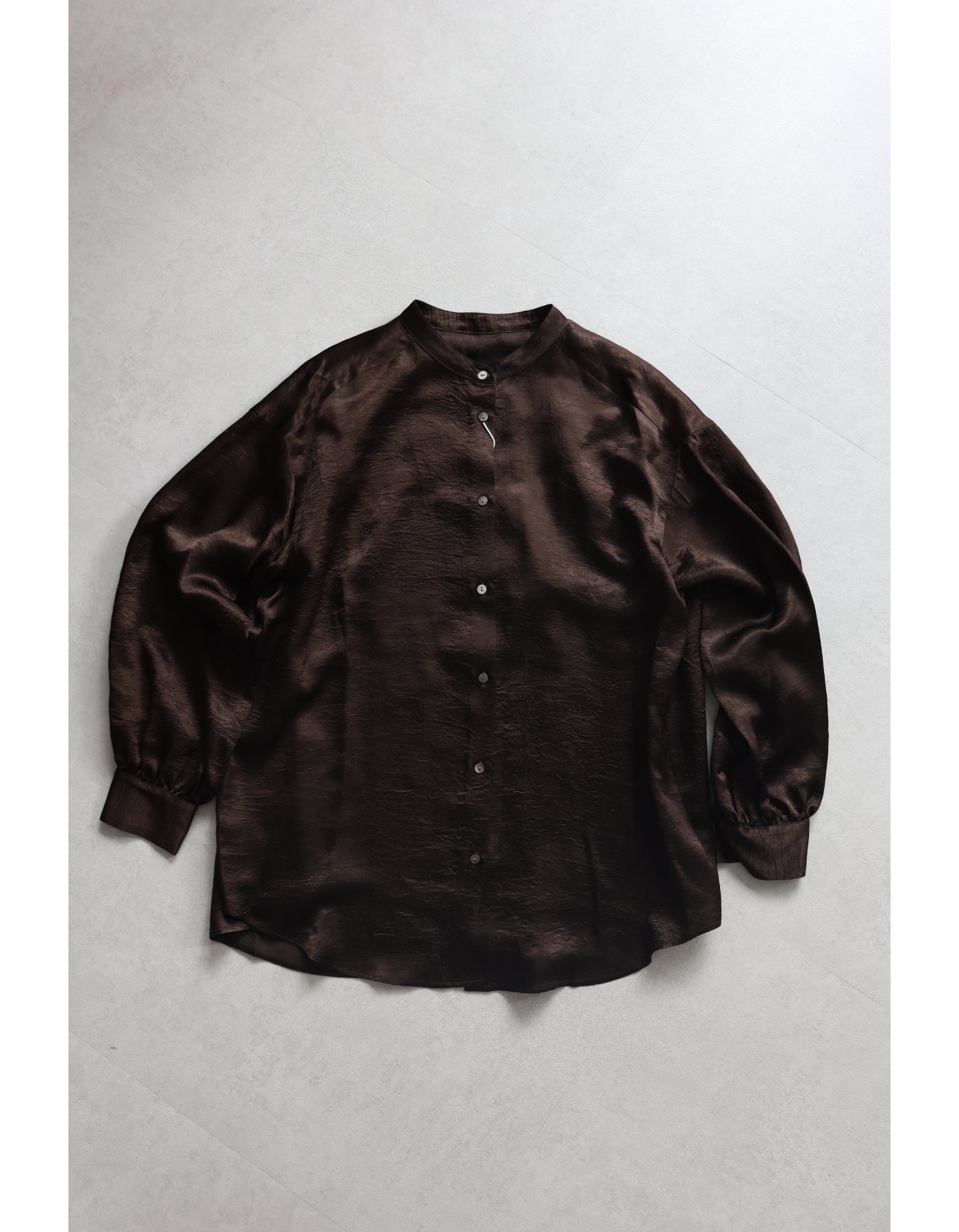 【ACUTA アクータ】ワッシャーサテンオーバーシャツ