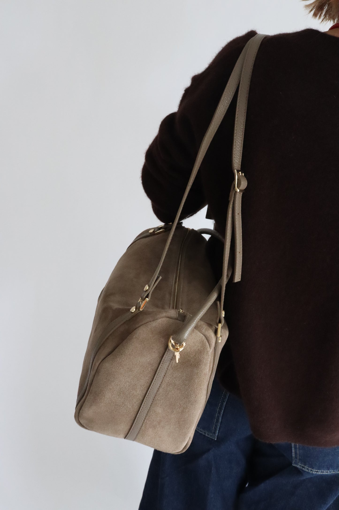 【MILLELA FIRENZE】スエード2WAYボストンバッグ