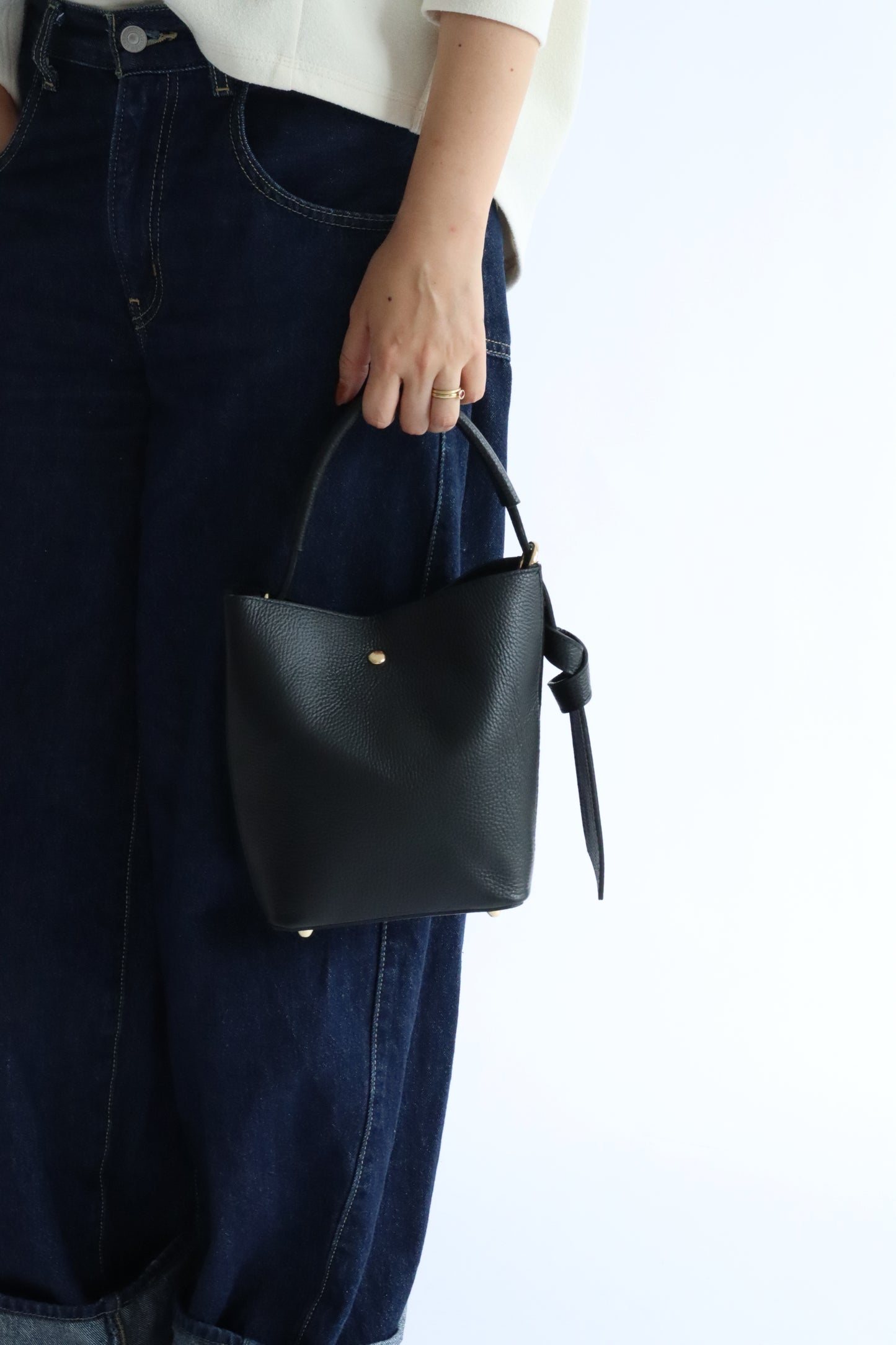 【MILLELA FIRENZE】 ワンハンドル2WAYバケットバッグ
