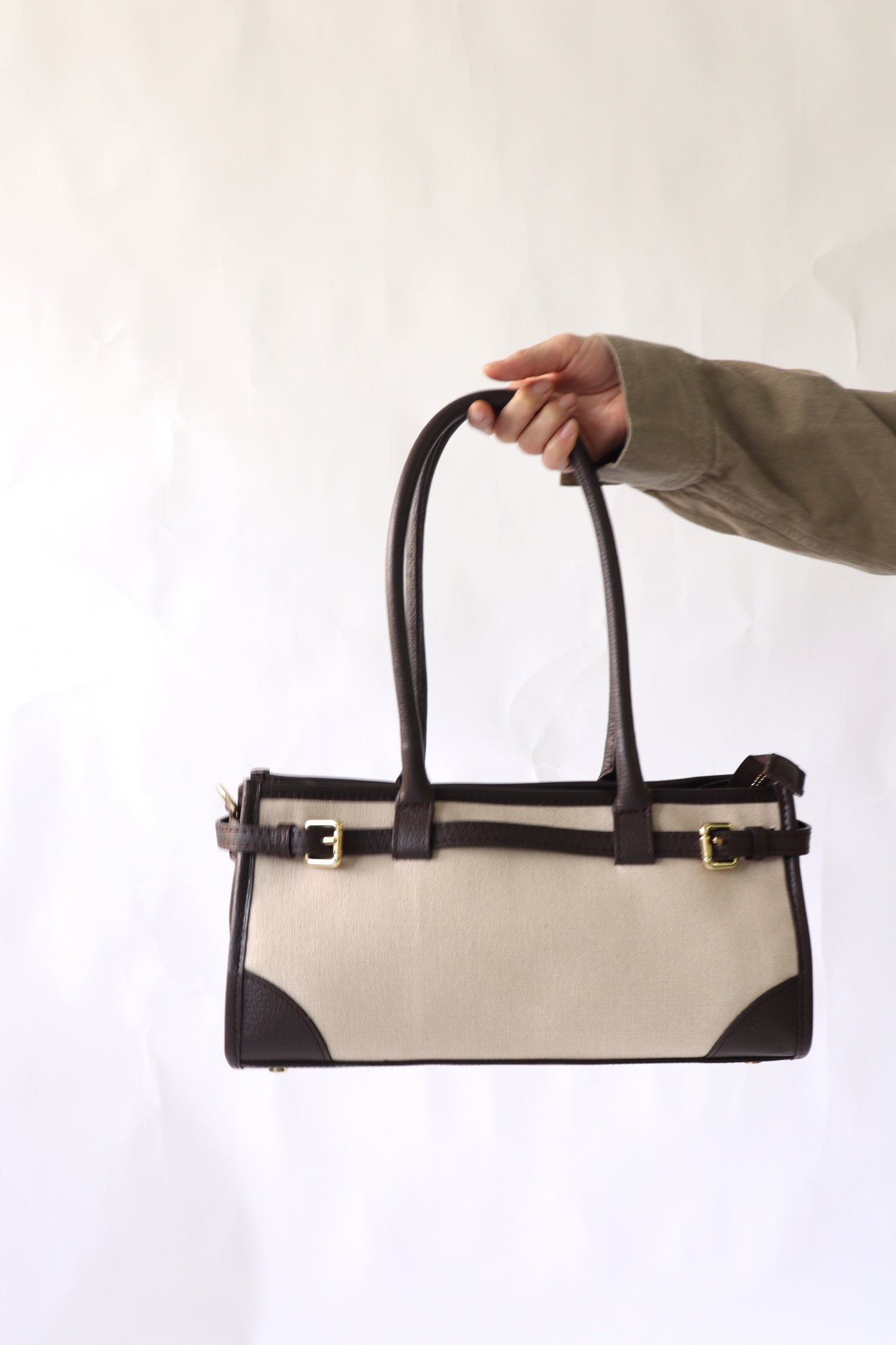 【MILLELA FIRENZE】【PREORDER】レザー×キャンバス2WAYバッグ