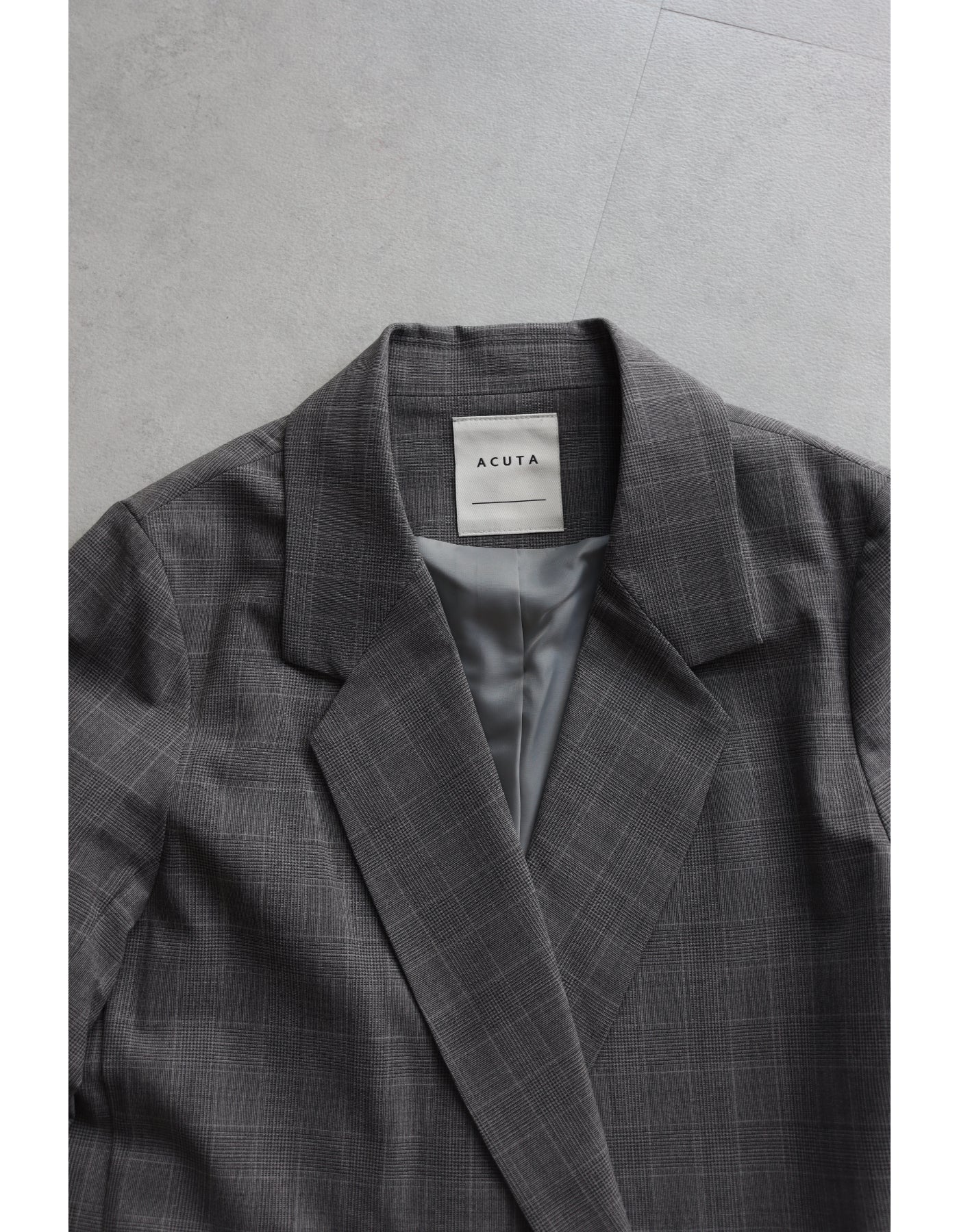 【ACUTA アクータ】チェックダブルブレストジャケット
