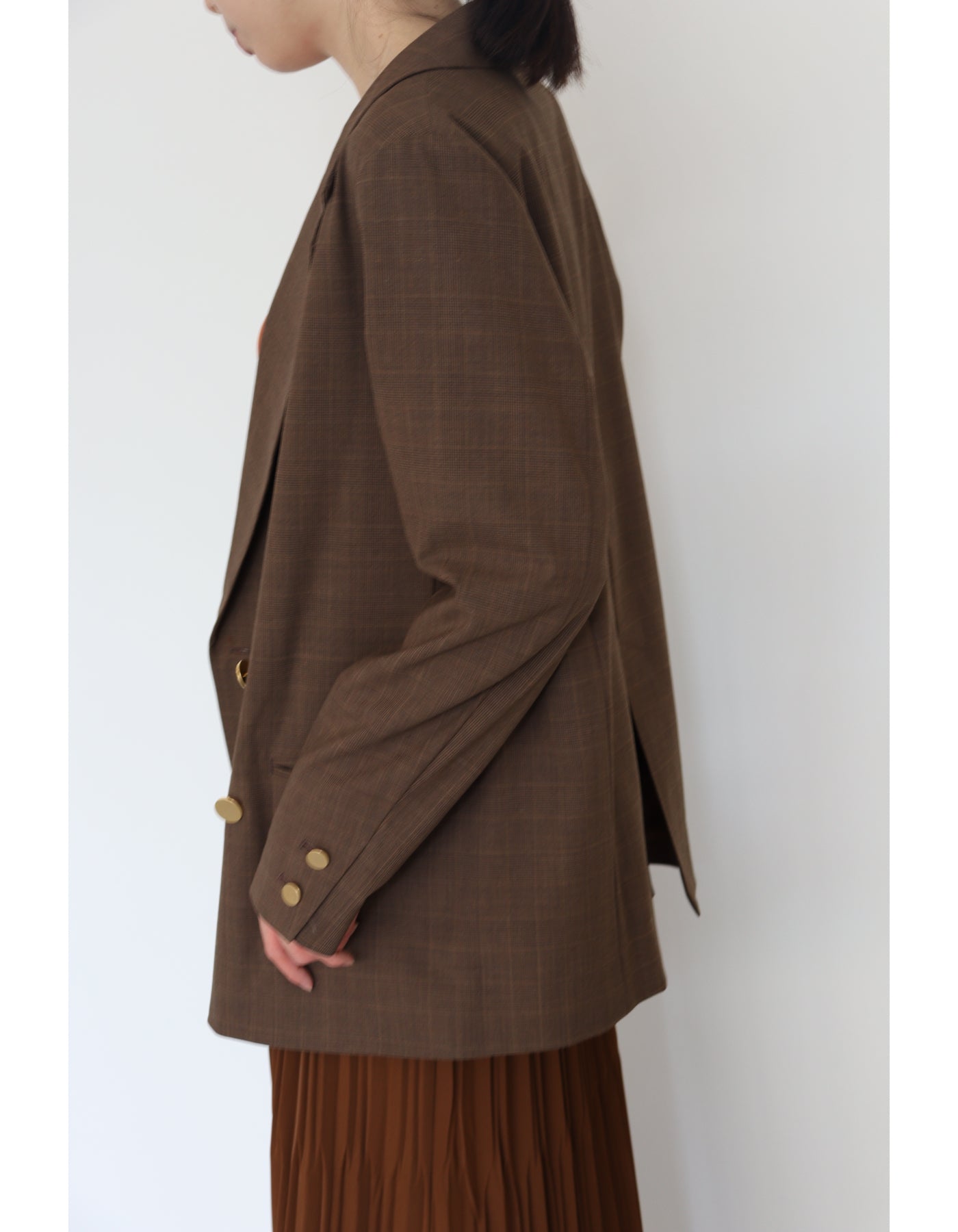 【ACUTA アクータ】チェックダブルブレストジャケット