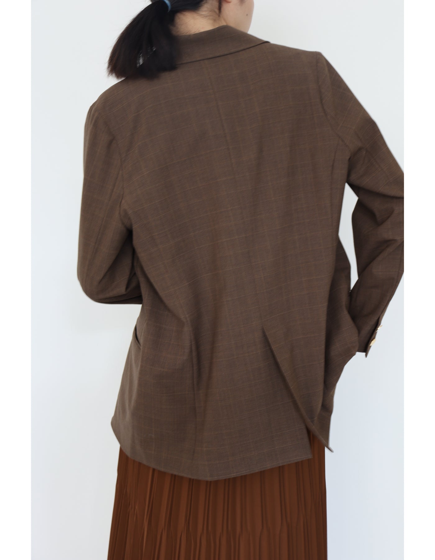 【ACUTA アクータ】チェックダブルブレストジャケット