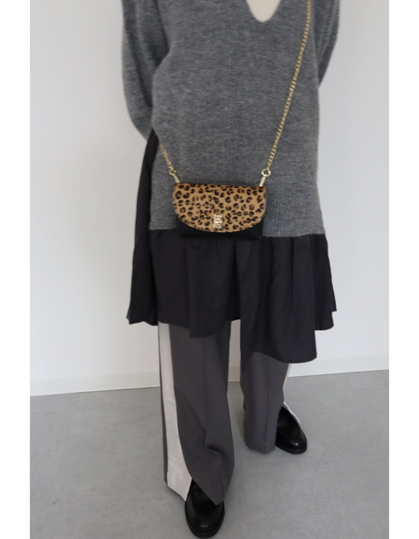 【MILLELA FIRENZE】レオーパードチェーンバッグ