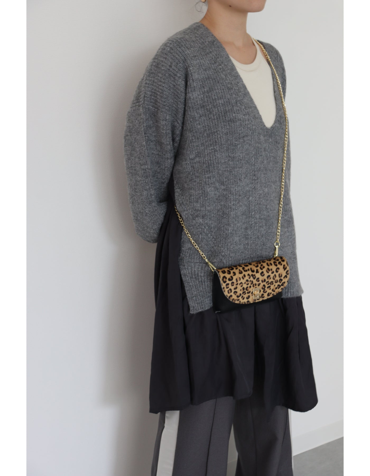 【MILLELA FIRENZE】レオーパードチェーンバッグ