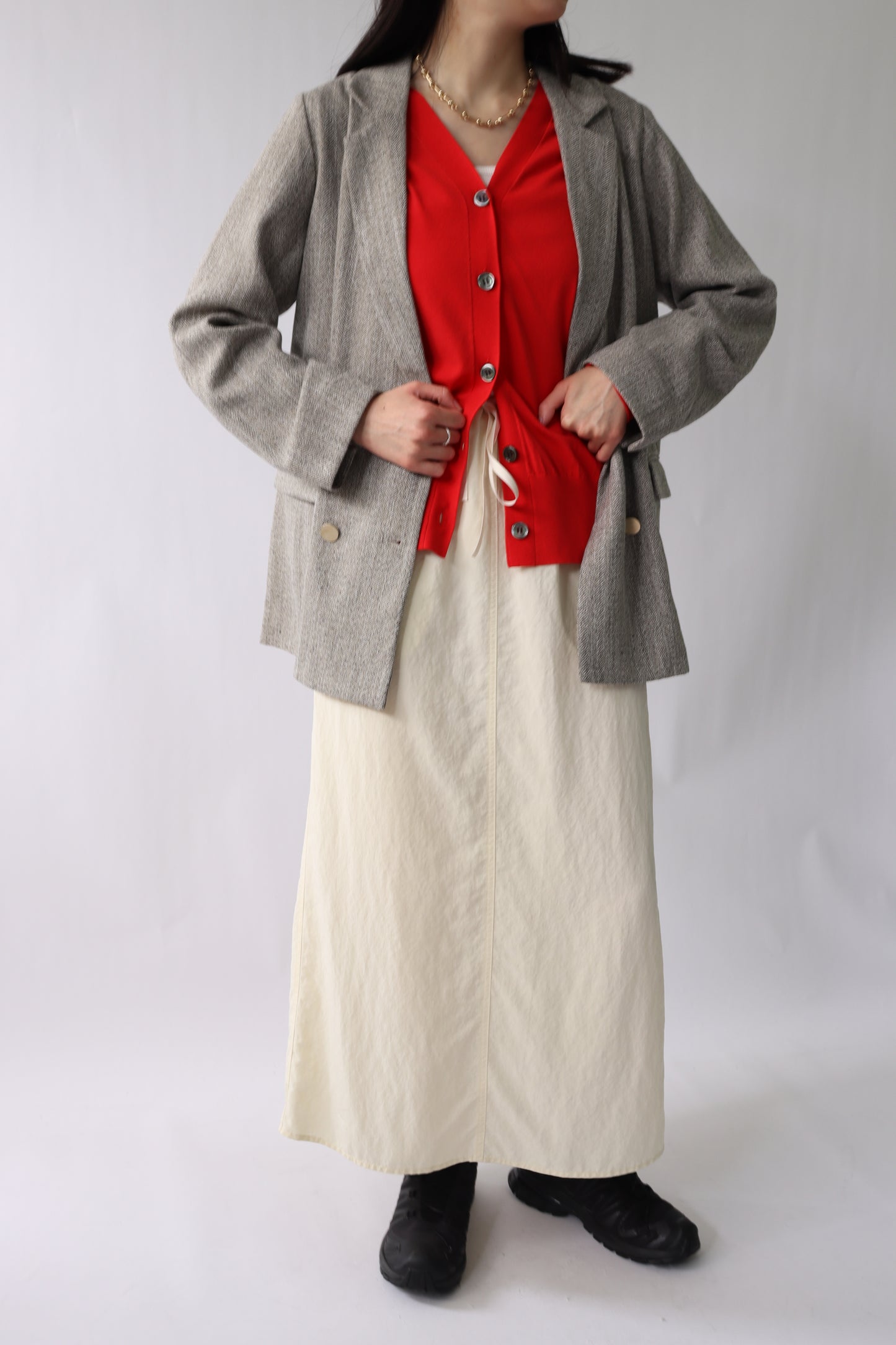 【ACUTA】 バイオ加工ロングスカート