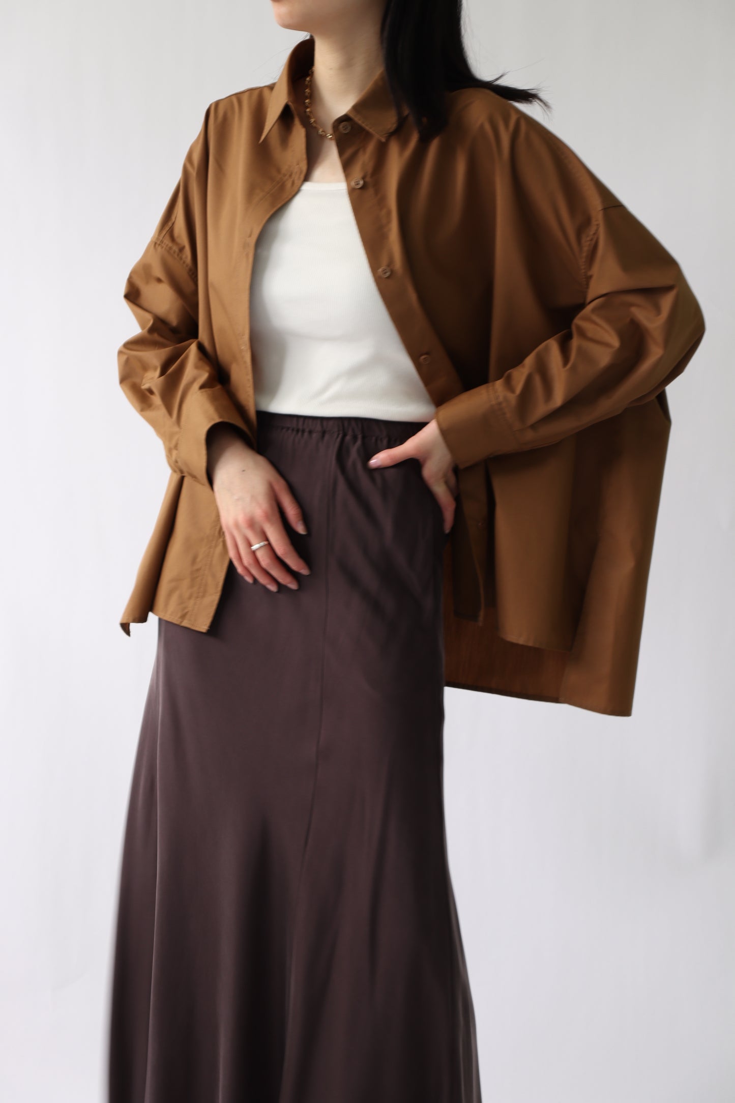 【ACUTA】キュプラツイルミディスカート