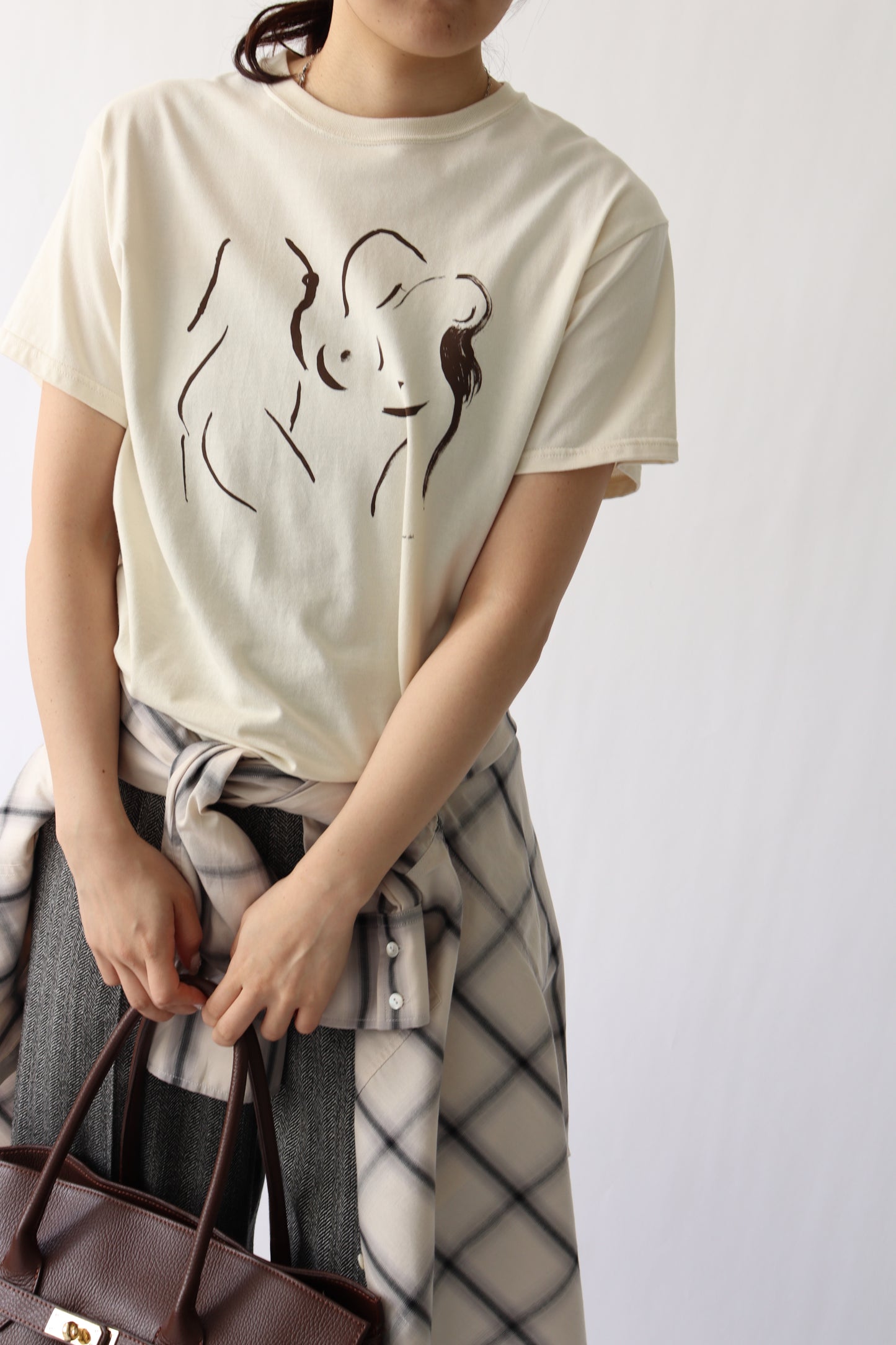 【ACUTA】オンブレーチェックカラーレスシャツ