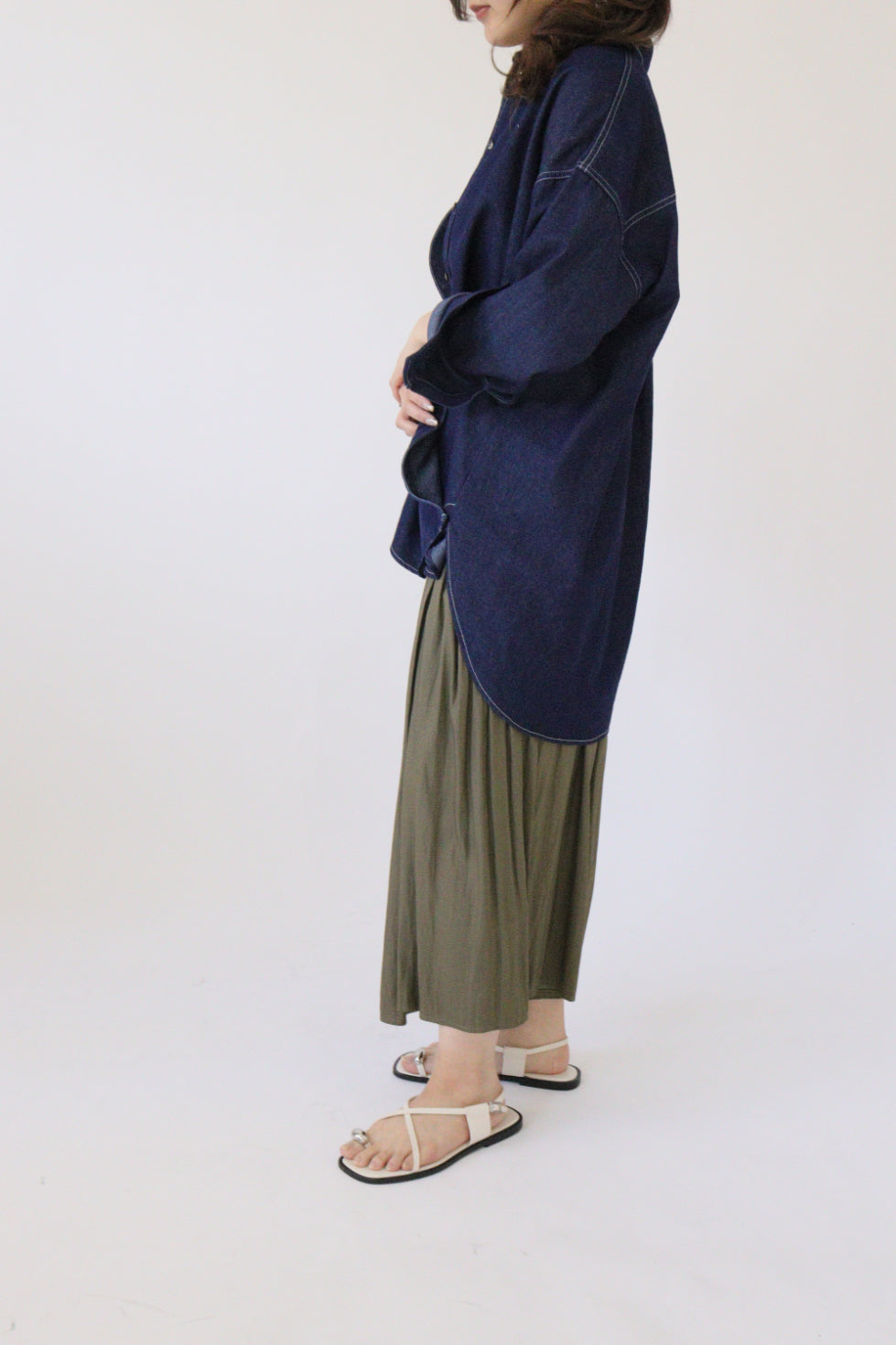 【ACUTA】ウォッシュデニム2WAYシャツ