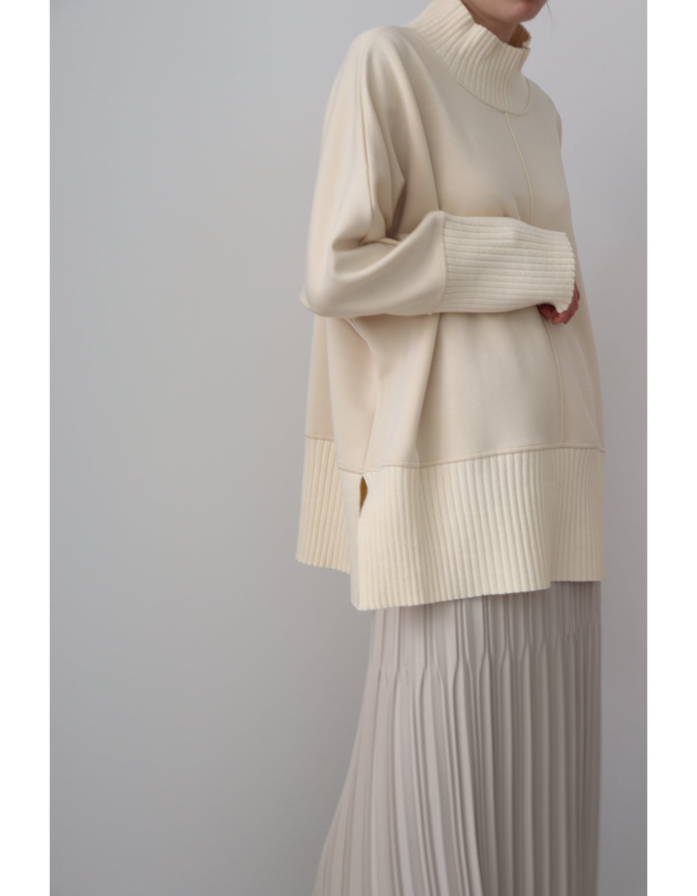 【ACUTA アクータ】リブ×カットソートップス