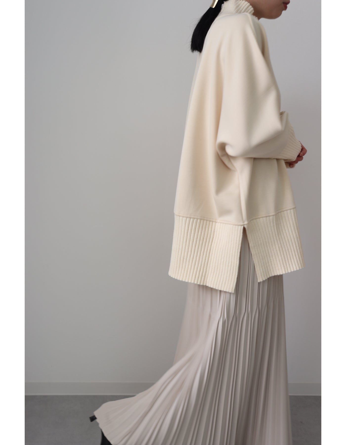【ACUTA アクータ】リブ×カットソートップス