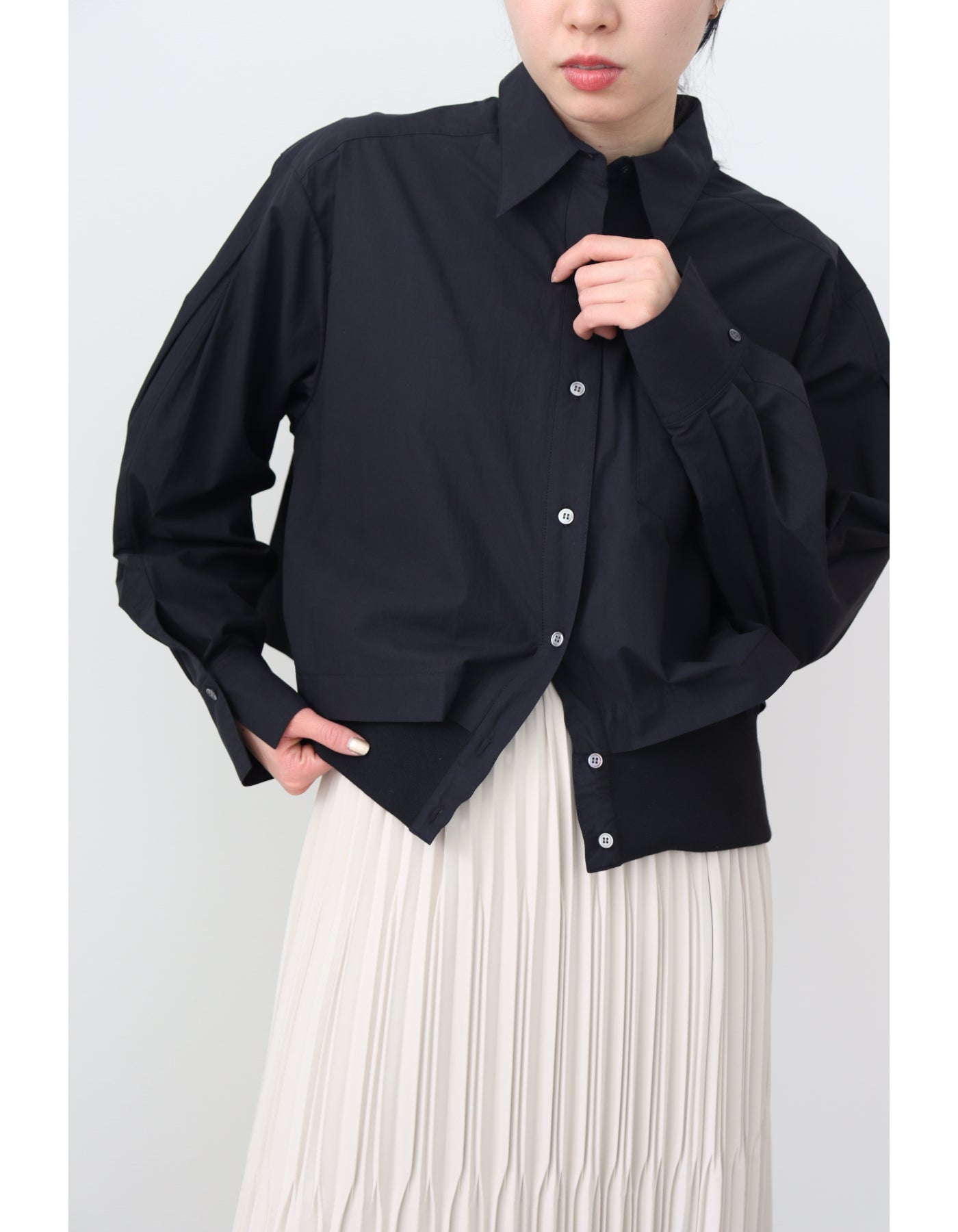 【ACUTA アクータ】ヘムリブシャツブルゾン