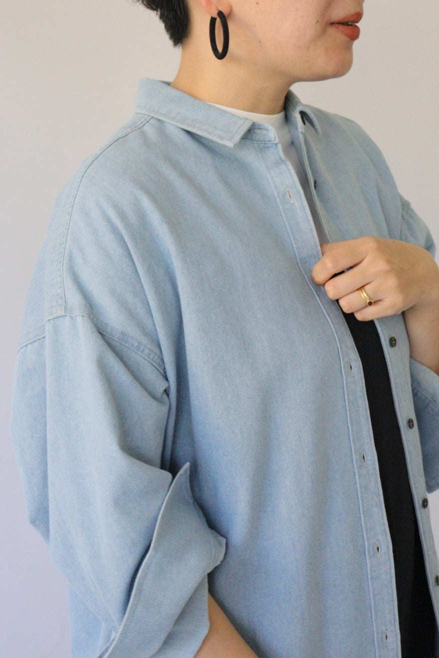 【ACUTA】ウォッシュデニム2WAYシャツ
