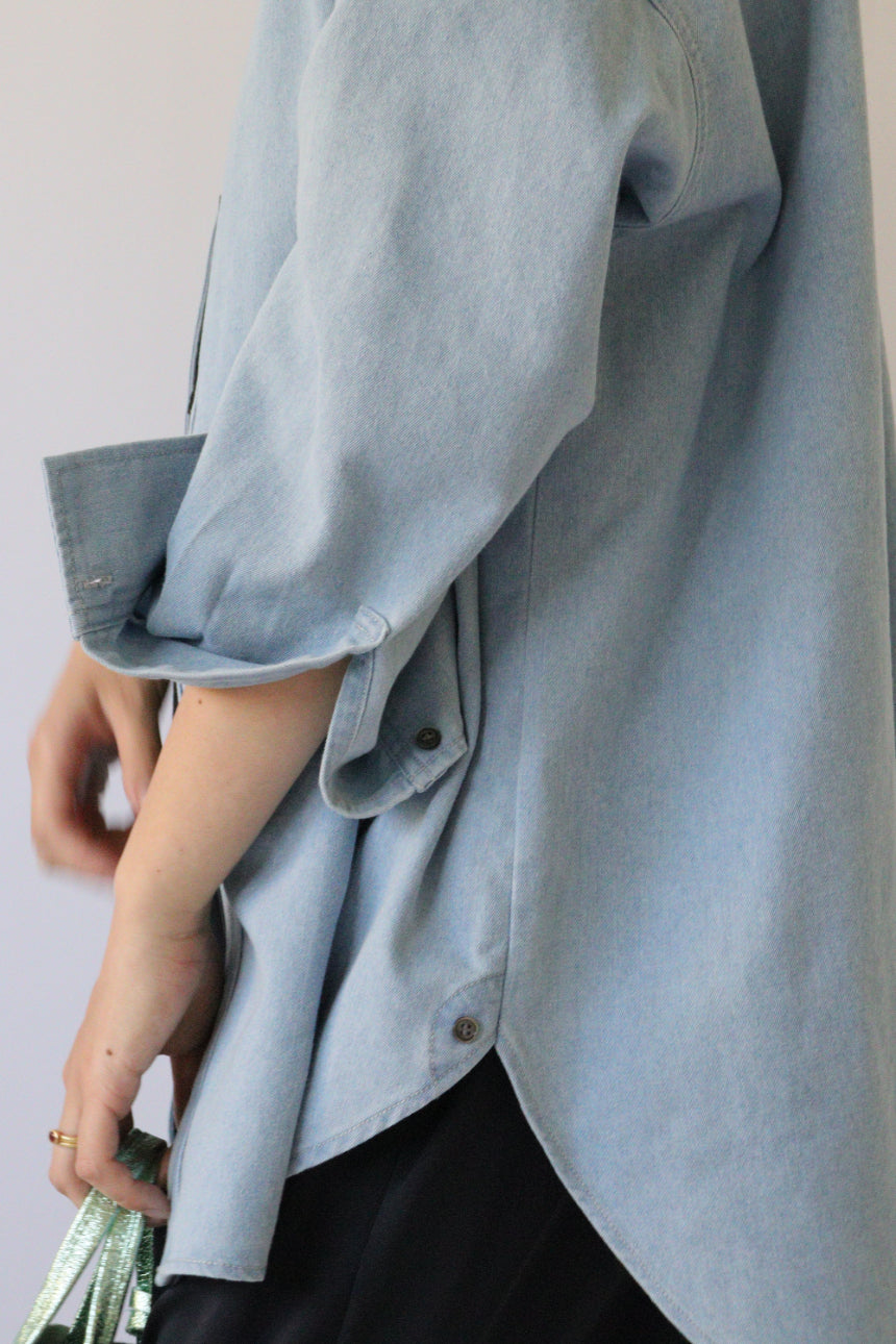 【ACUTA】ウォッシュデニム2WAYシャツ