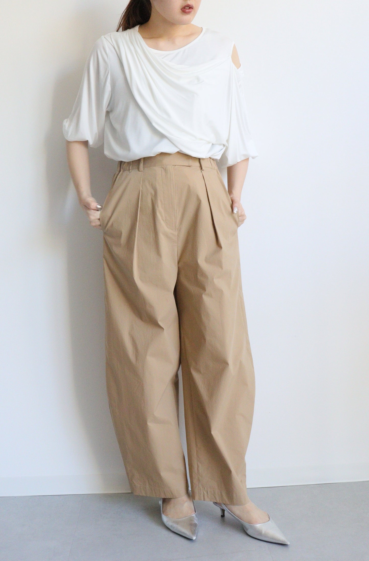 【ACUTA】レーヨンレイヤードカットソー