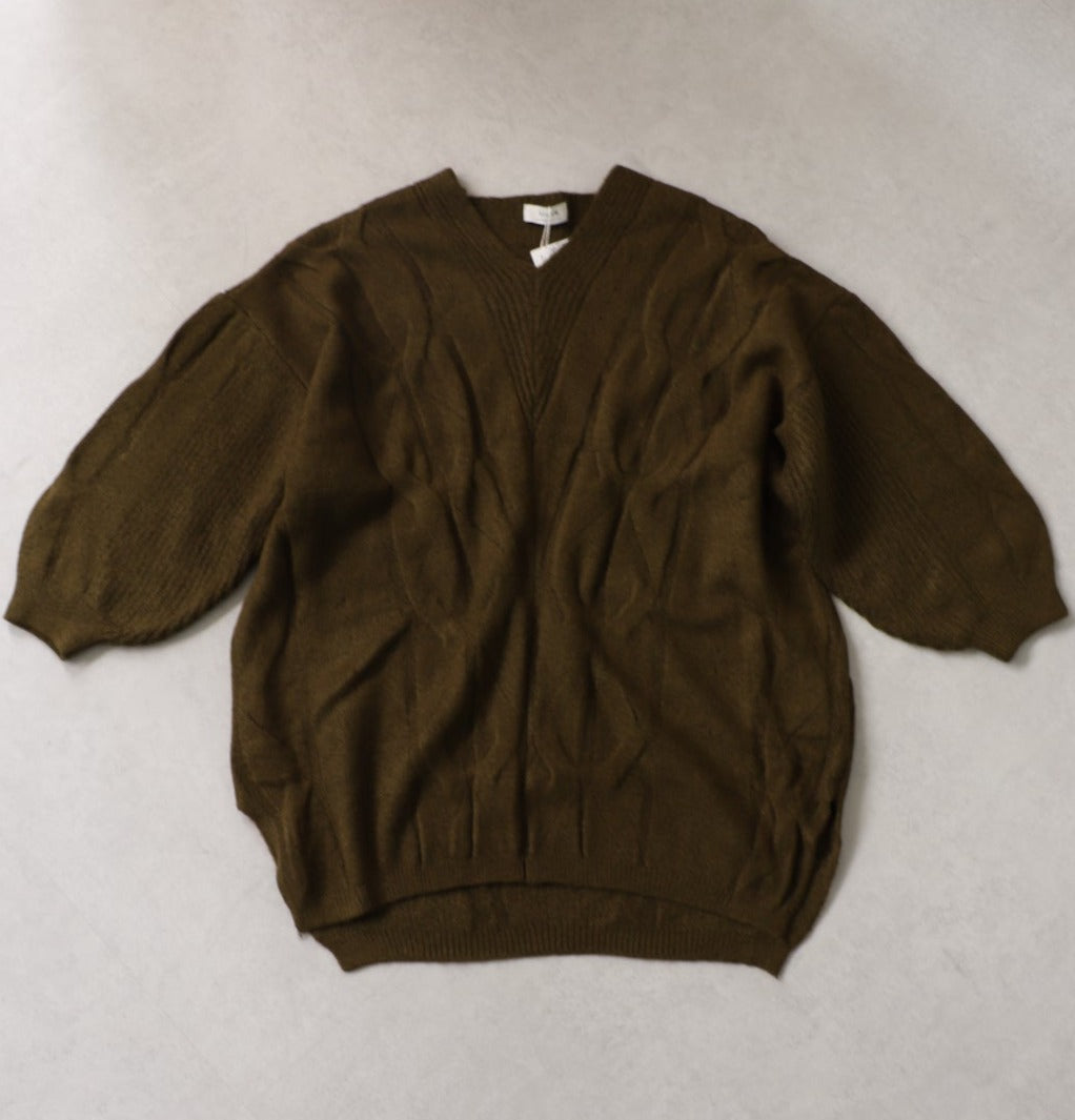 【ACUTA アクータ】ワイドケーブルニットチュニック
