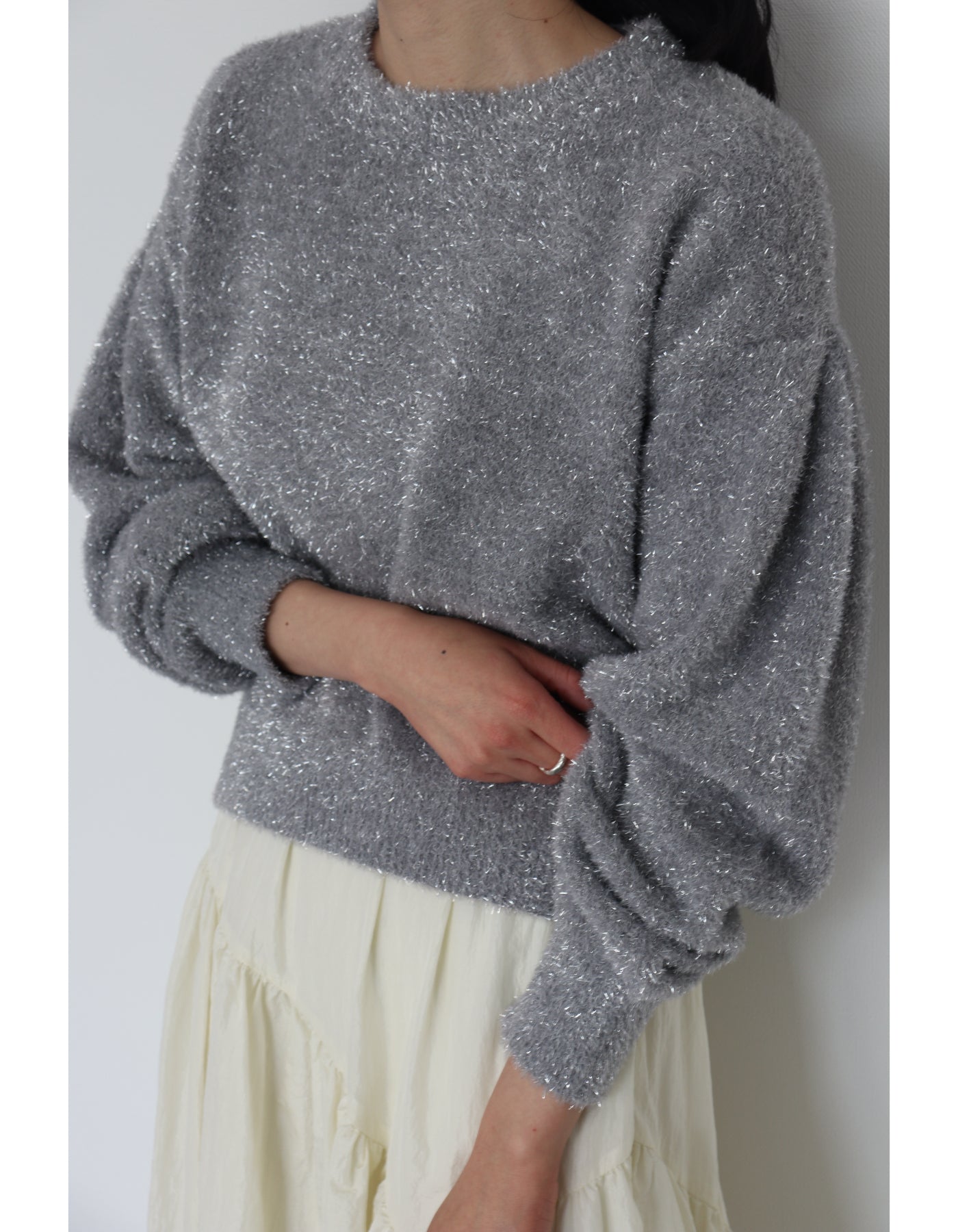 【ACUTA アクータ】ラメショートニットプルオーバー