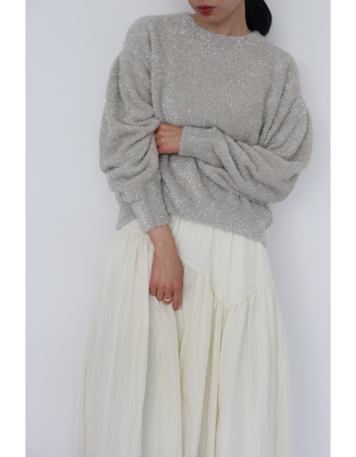 【ACUTA アクータ】ラメショートニットプルオーバー