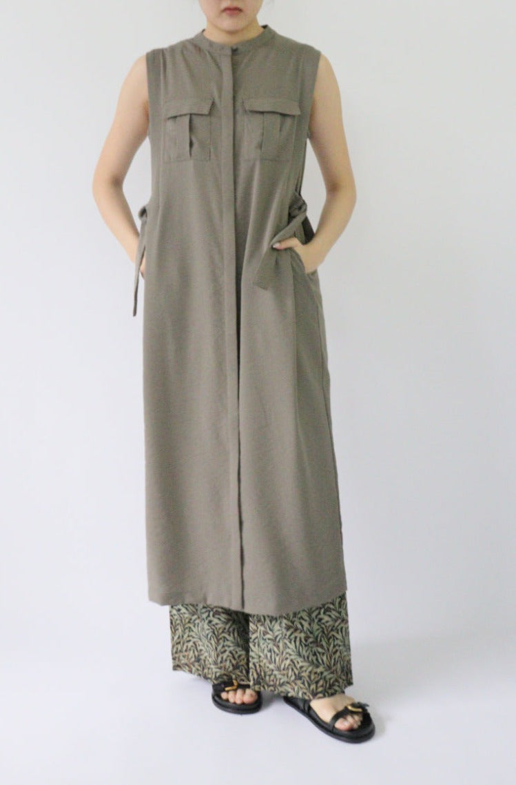 【ACUTA 】ヴィンテージクレープサファリジレワンピース