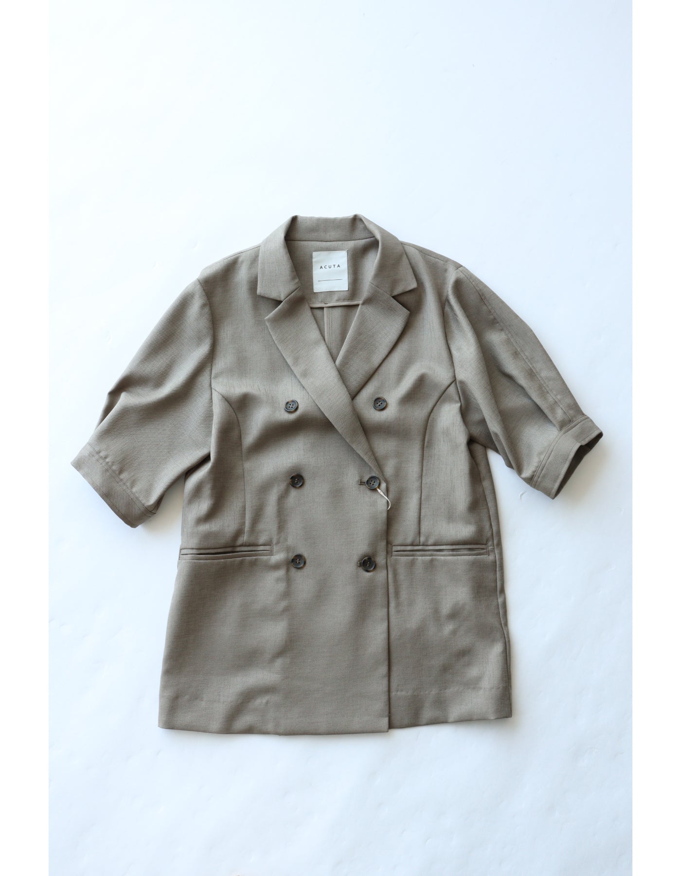 【ACUTA アクータ】ダブルブレストハーフスリーブジャケット