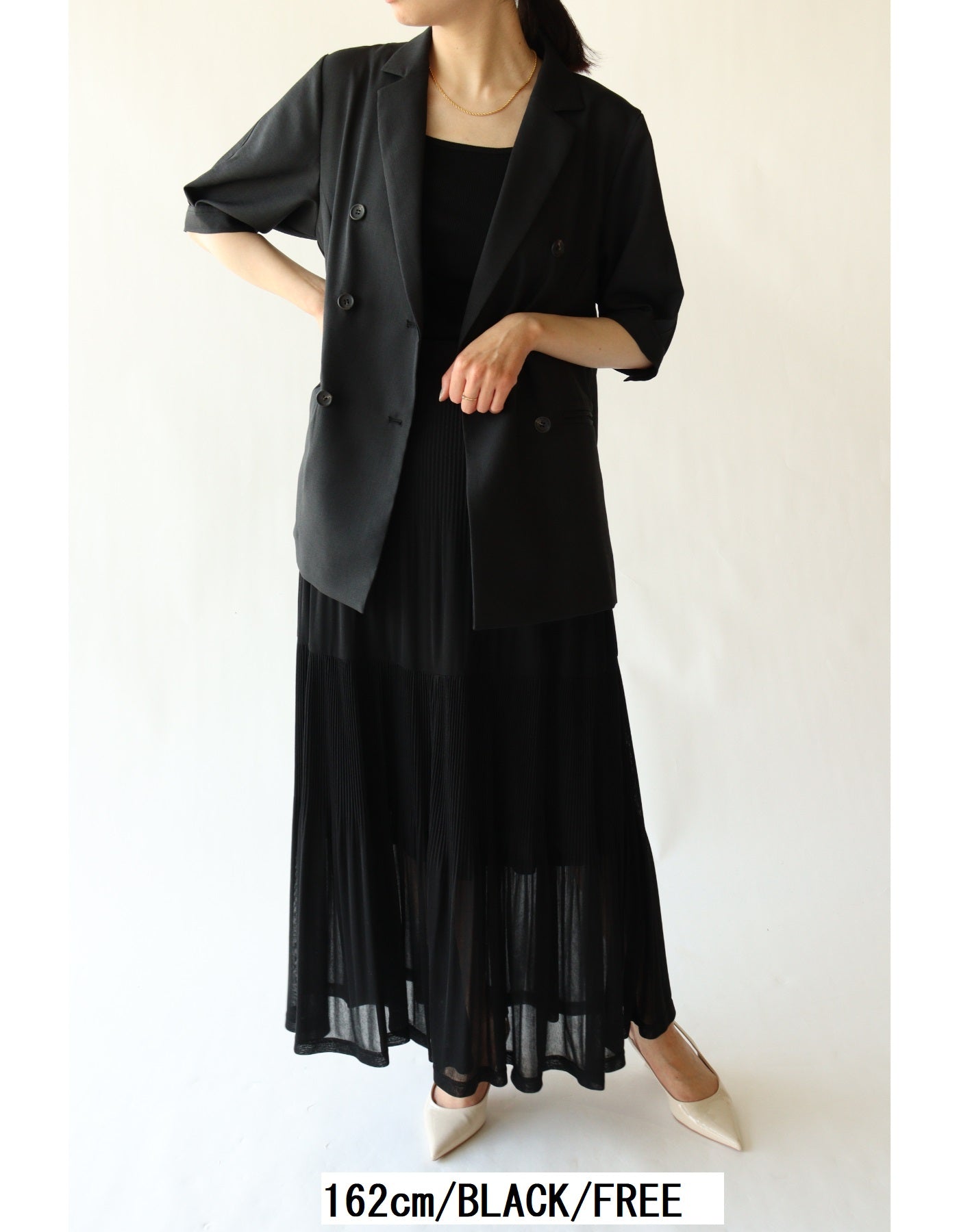 【ACUTA アクータ】ダブルブレストハーフスリーブジャケット