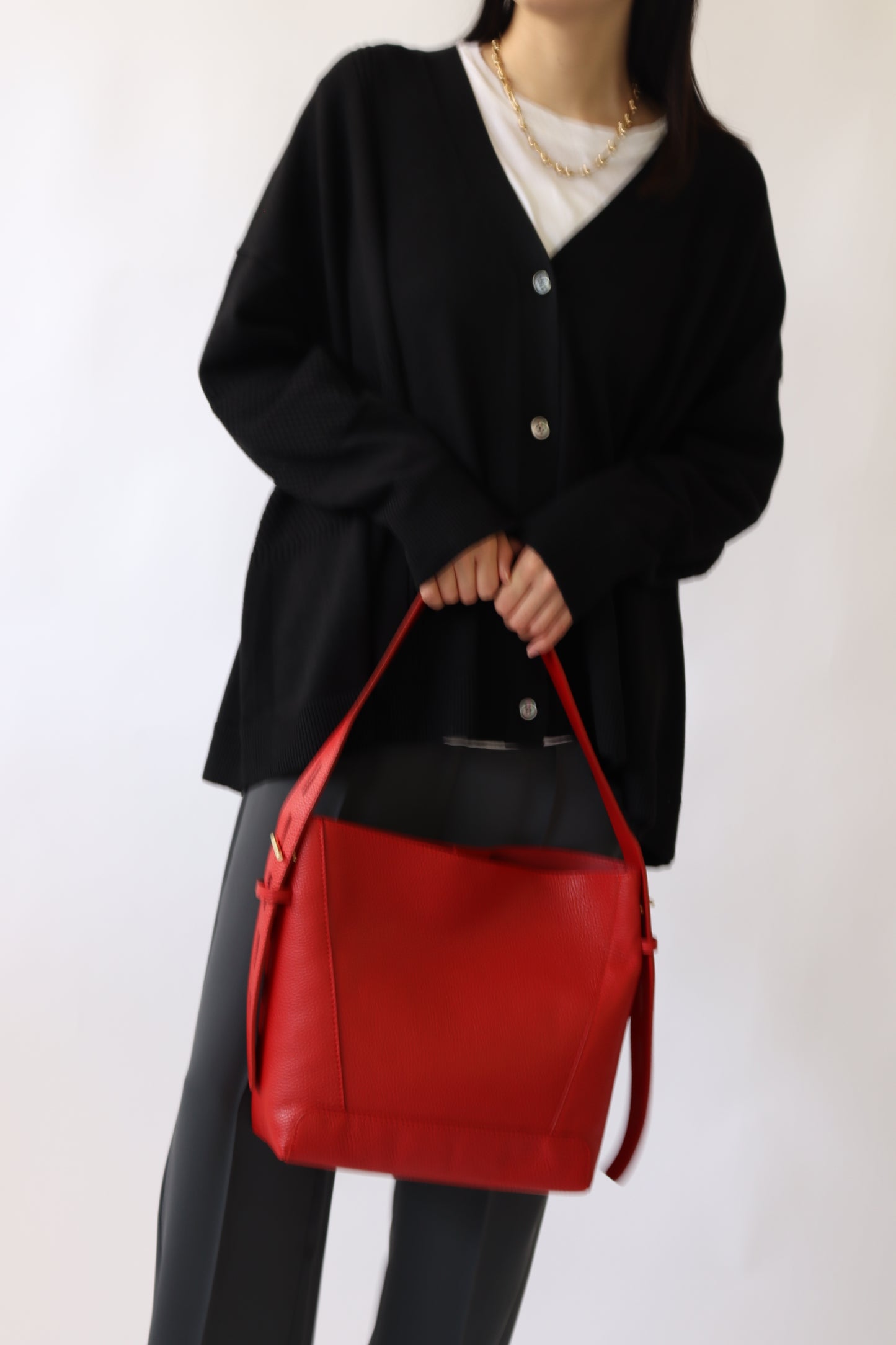 【ACUTA】 透かし編みポンチョカーディガン