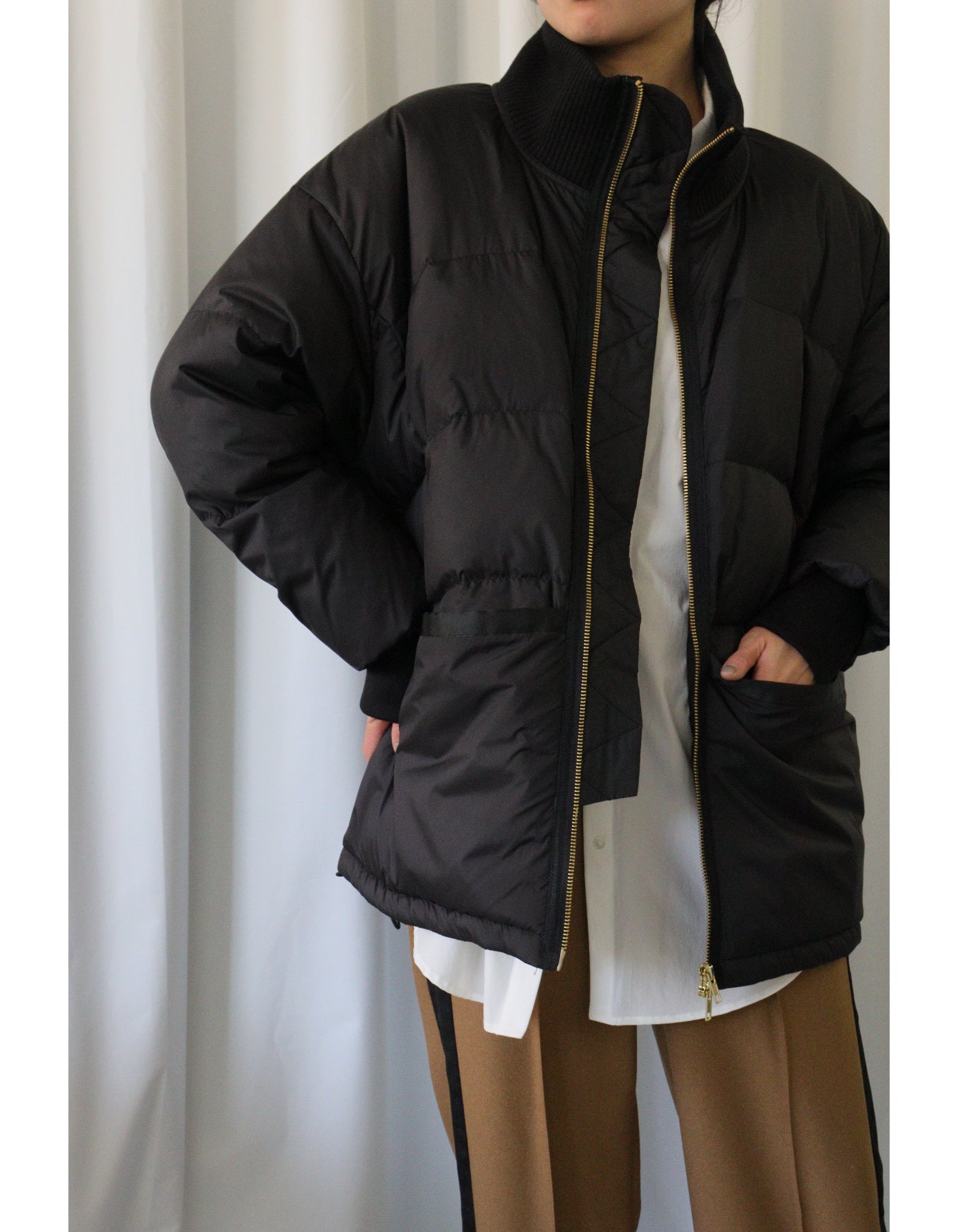 【ACUTA アクータ】タフタ×リブグリーンダウン