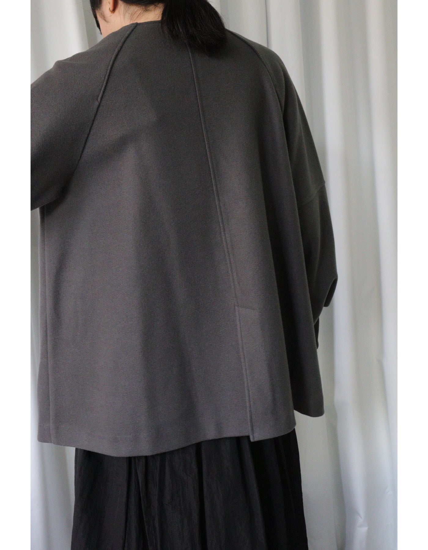 【ACUTA アクータ】ウールミックス袖リブショートコート